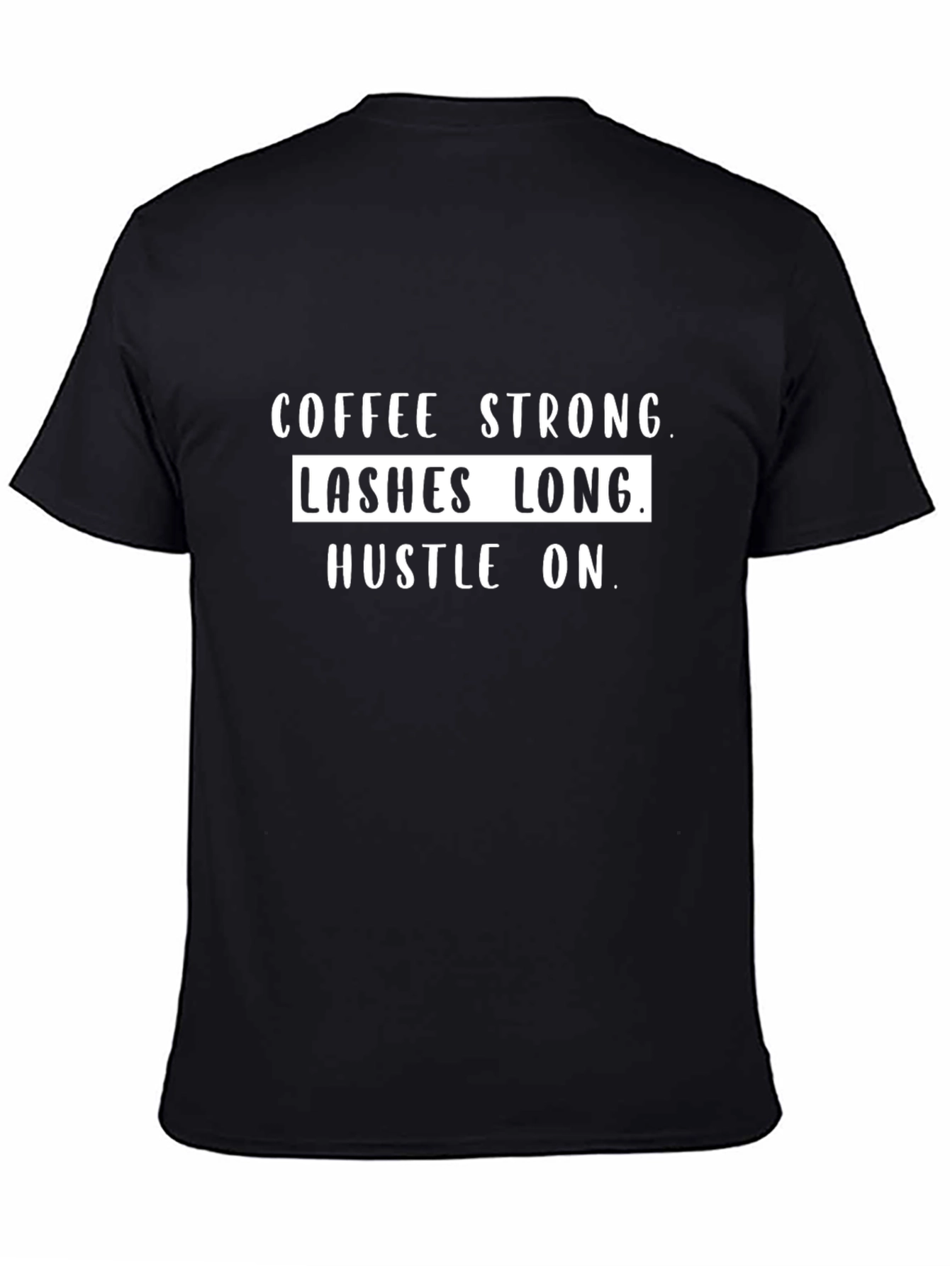 Coffee Strong Lashes Long Graphic Tee