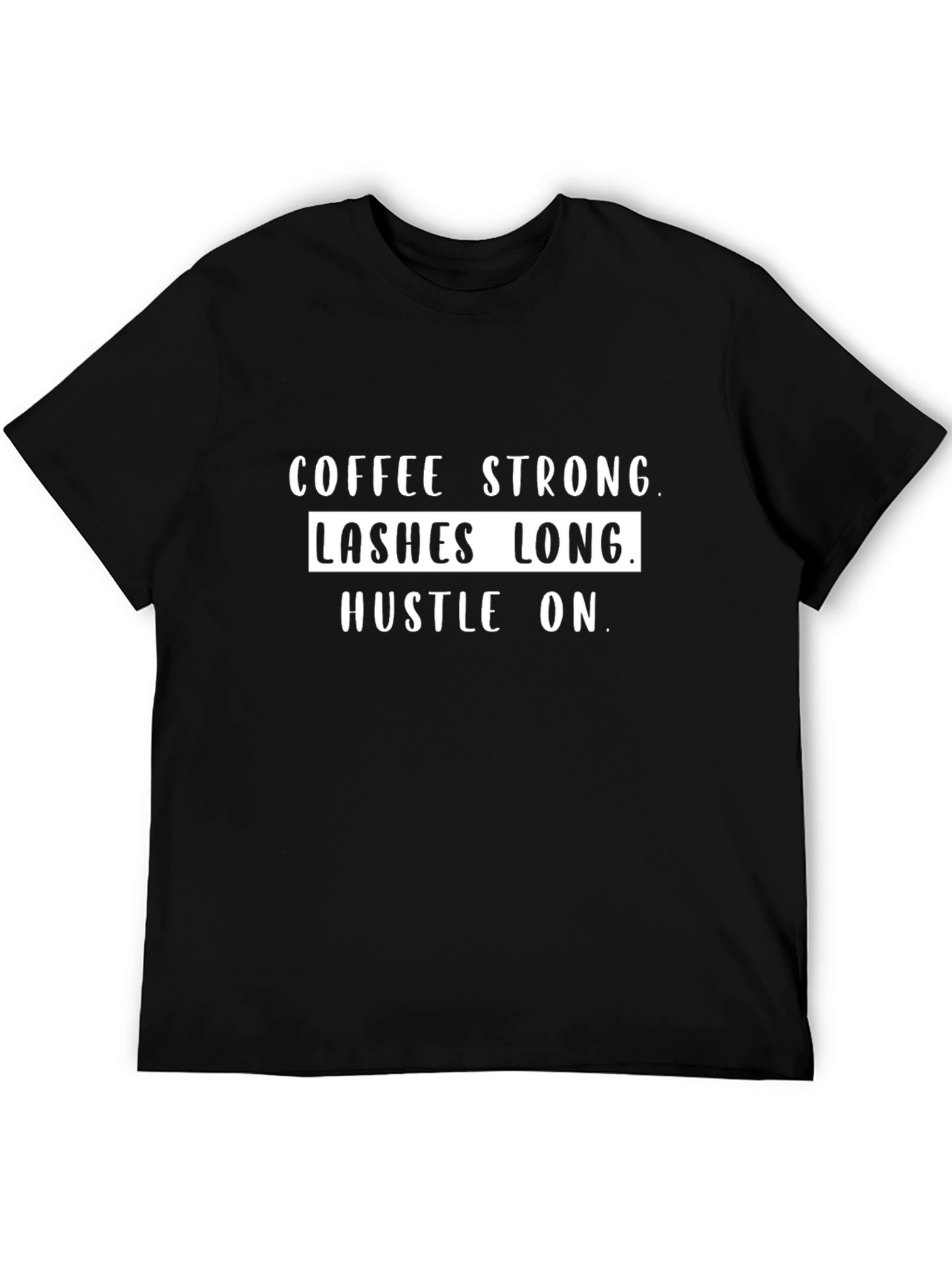 Coffee Strong Lashes Long Graphic Tee