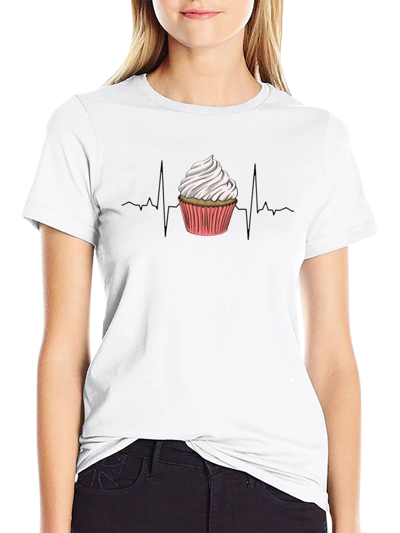 Cupcake Heartbeat Graphic Tee