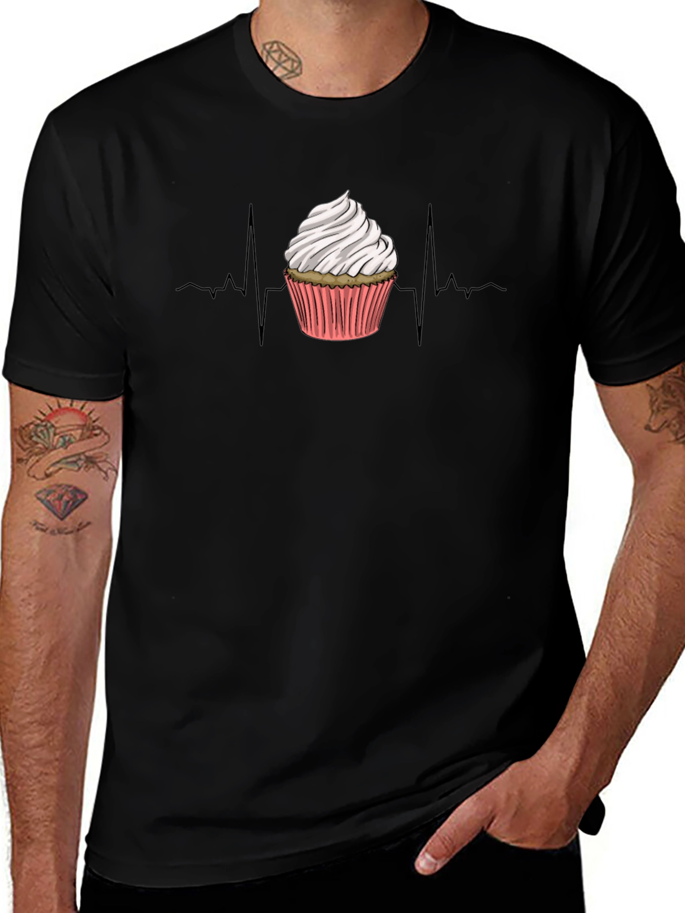 Cupcake Heartbeat Graphic Tee