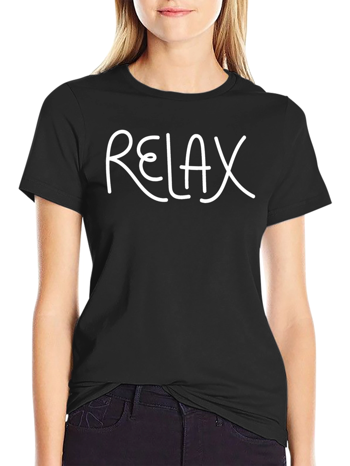 Relax Slogan T-Shirt - Casual Comfort
