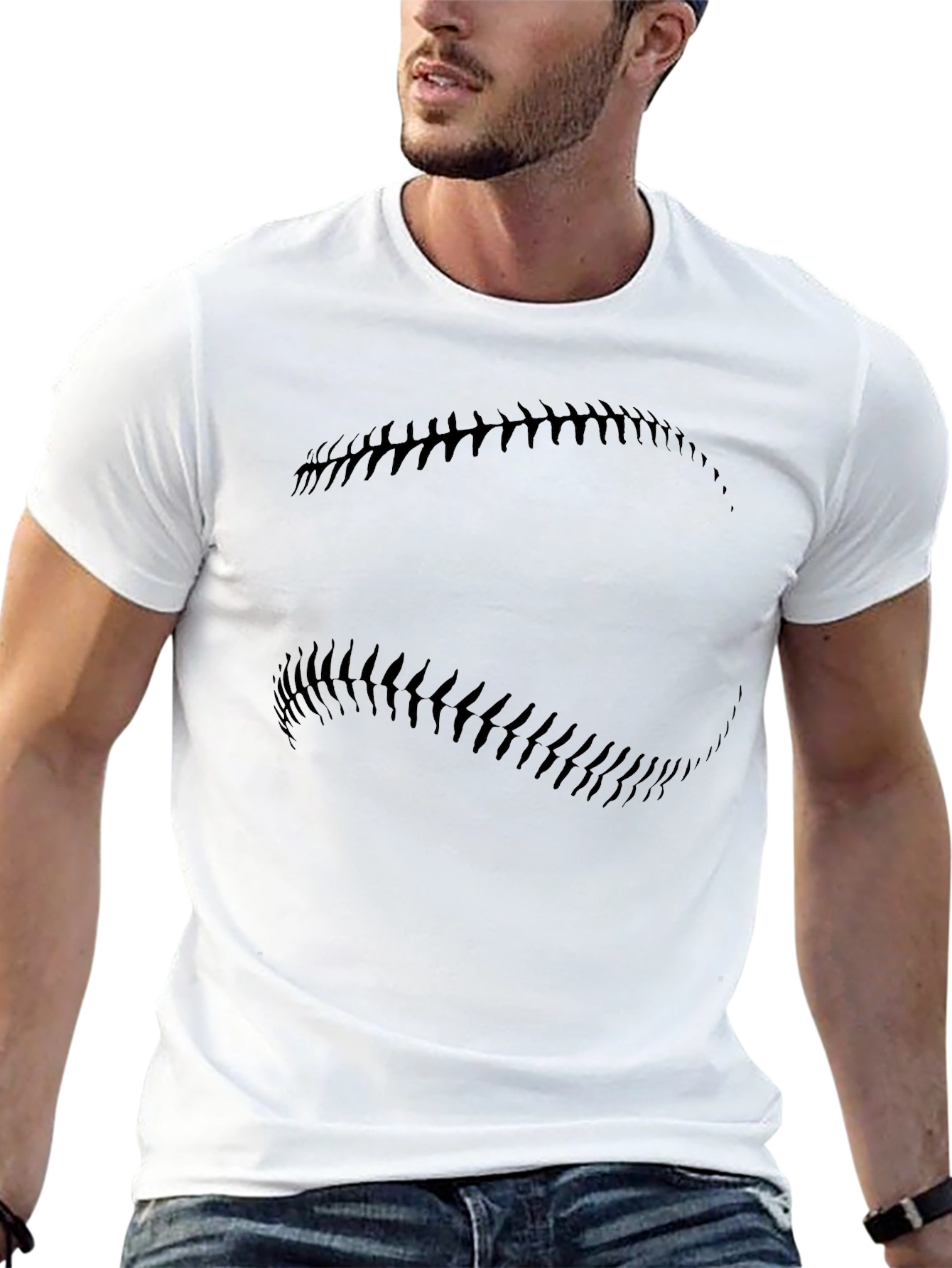 Baseball Graphic Black T-Shirt