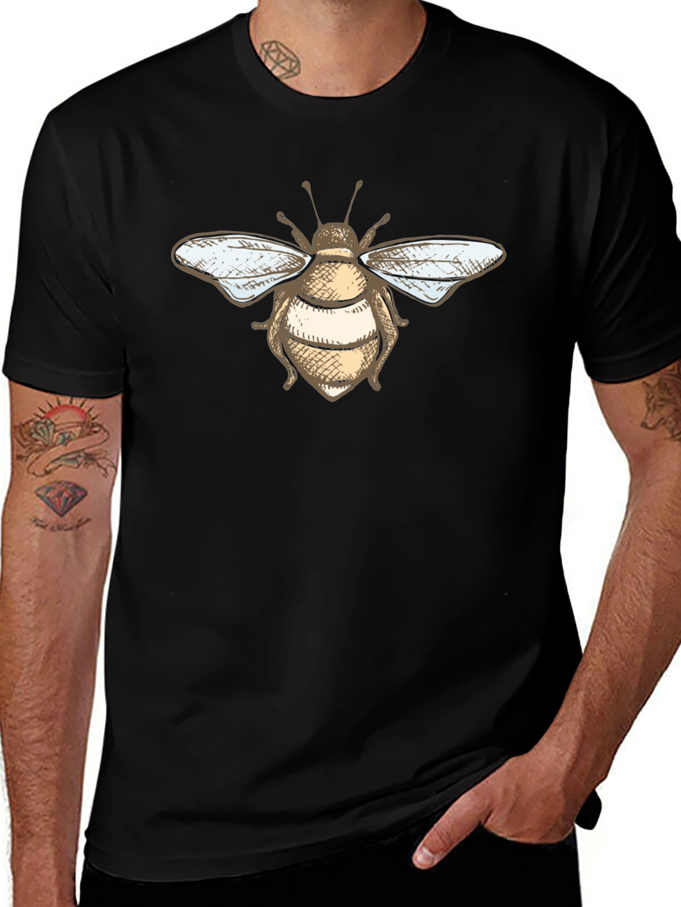 Bee Graphic Black T-Shirt