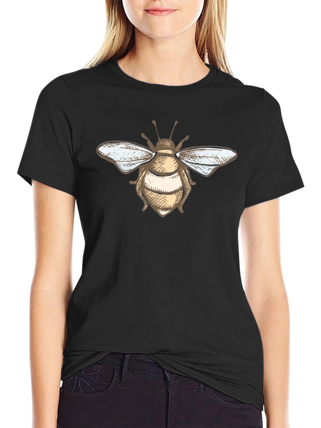 Bee Graphic Black T-Shirt