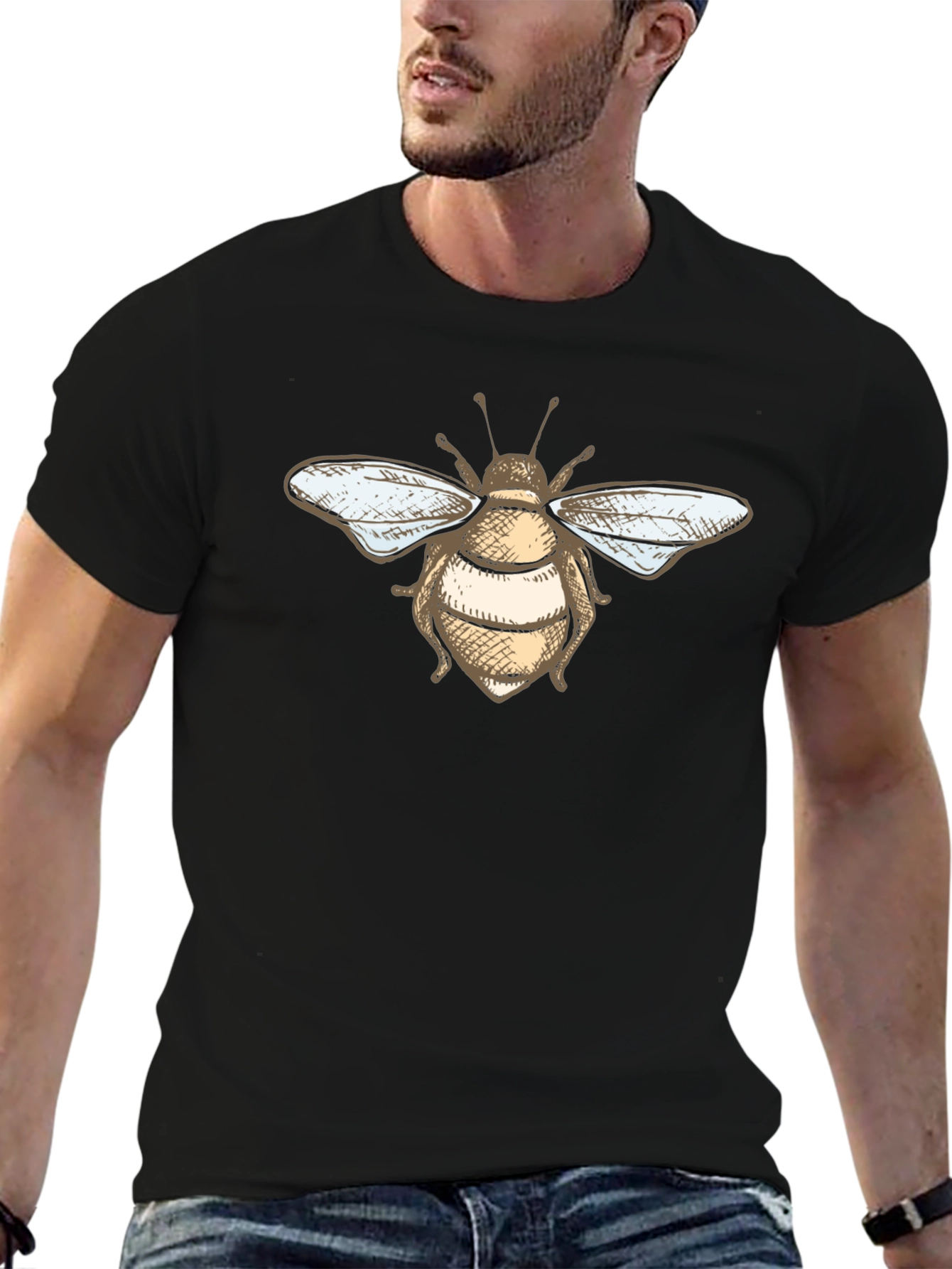 Bee Graphic Black T-Shirt