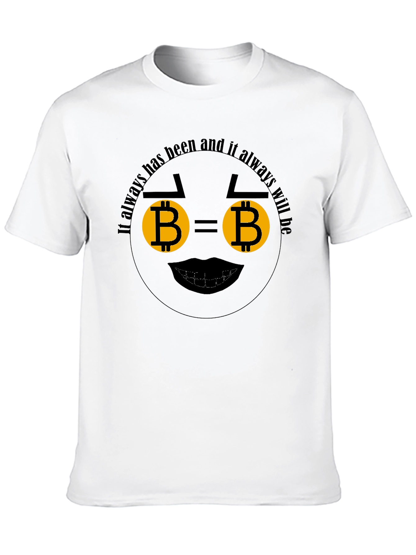 Bitcoin Always Black T-Shirt Crypto BTC Cryptocurrency