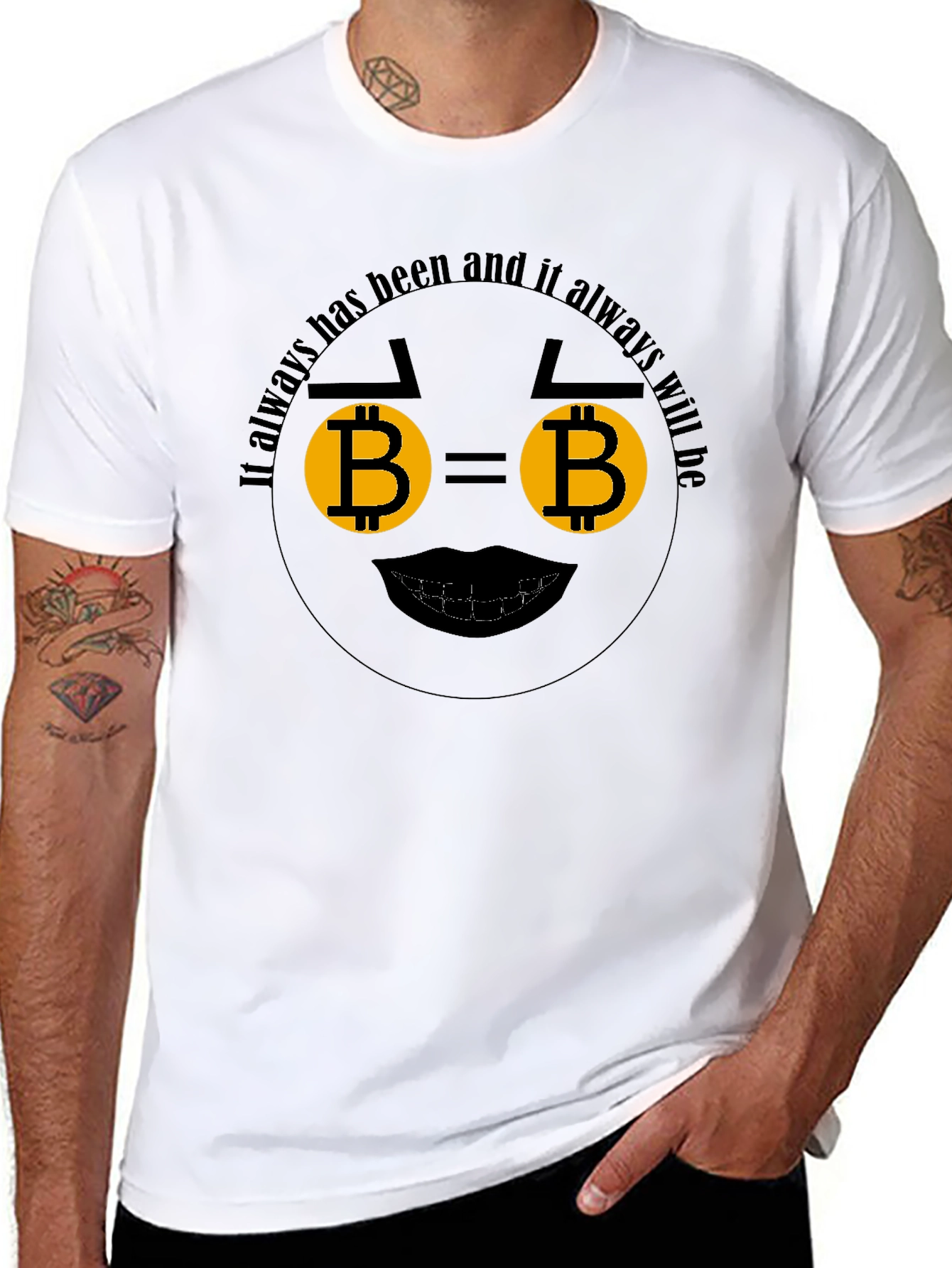 Bitcoin Always Black T-Shirt Crypto BTC Cryptocurrency