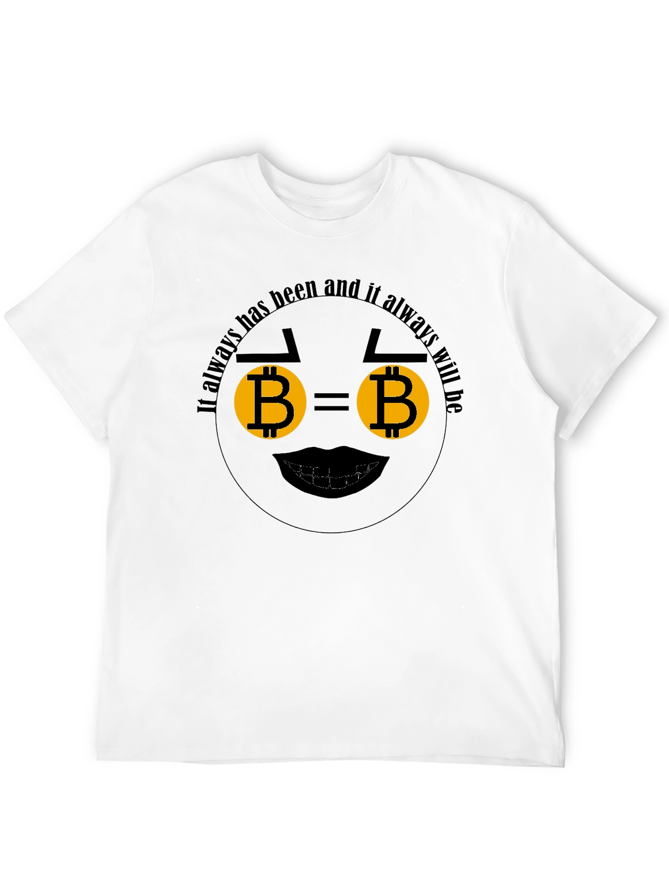Bitcoin Always Black T-Shirt Crypto BTC Cryptocurrency