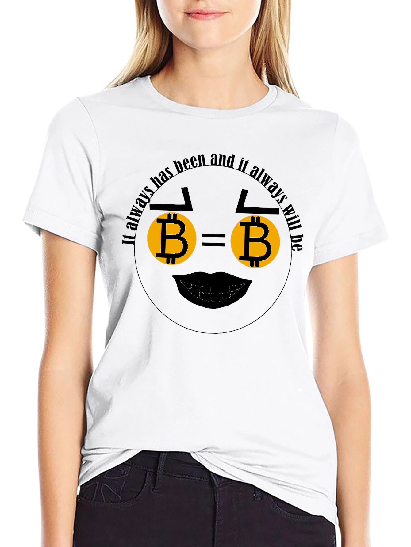 Bitcoin Always Black T-Shirt Crypto BTC Cryptocurrency