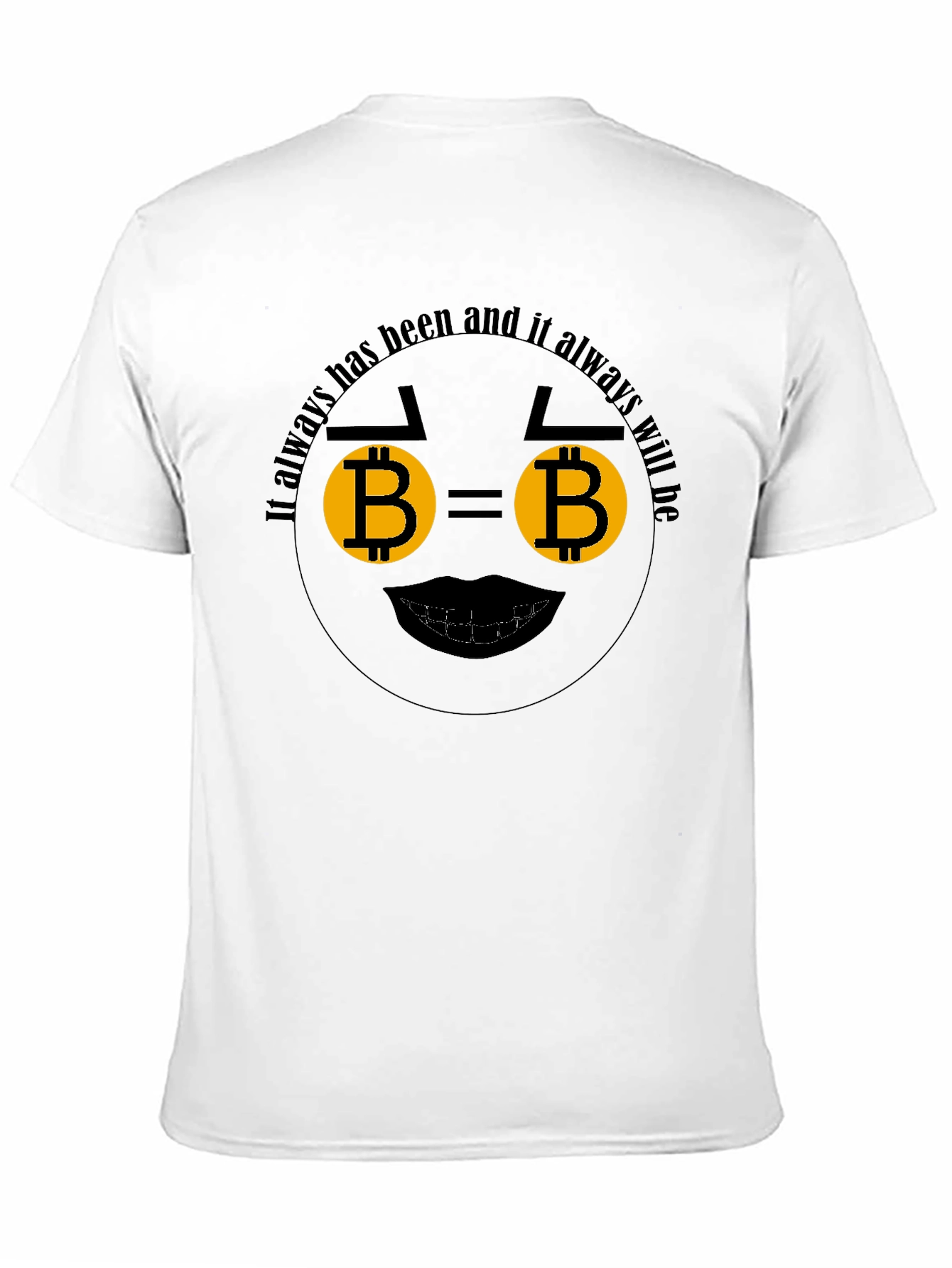 Bitcoin Always Black T-Shirt Crypto BTC Cryptocurrency