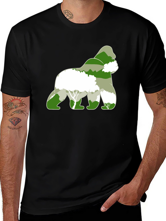 Gorilla Forest Graphic Tee - Nature Lover Shirt