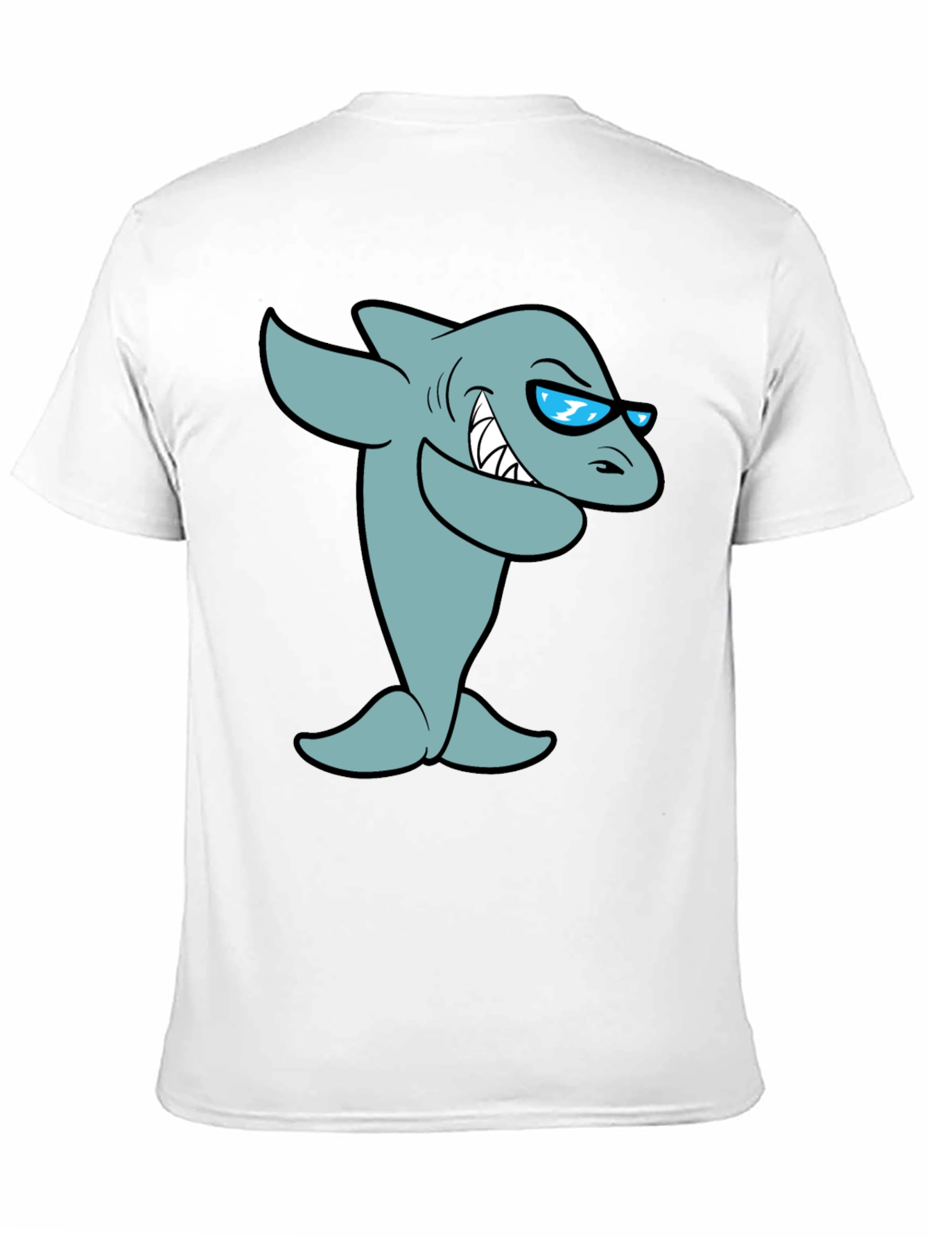 Cool Cartoon Shark Graphic T-Shirt