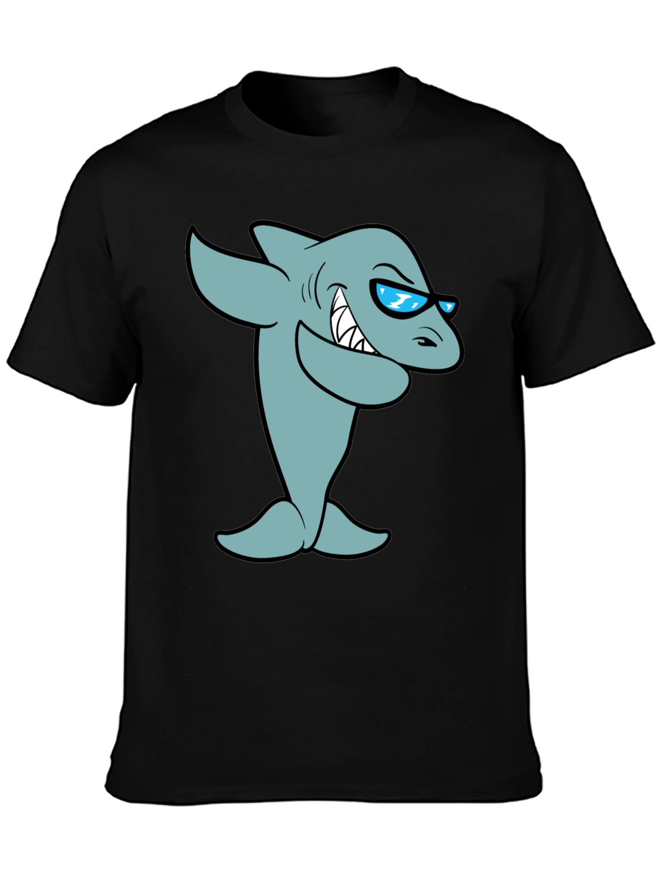 Cool Cartoon Shark Graphic T-Shirt