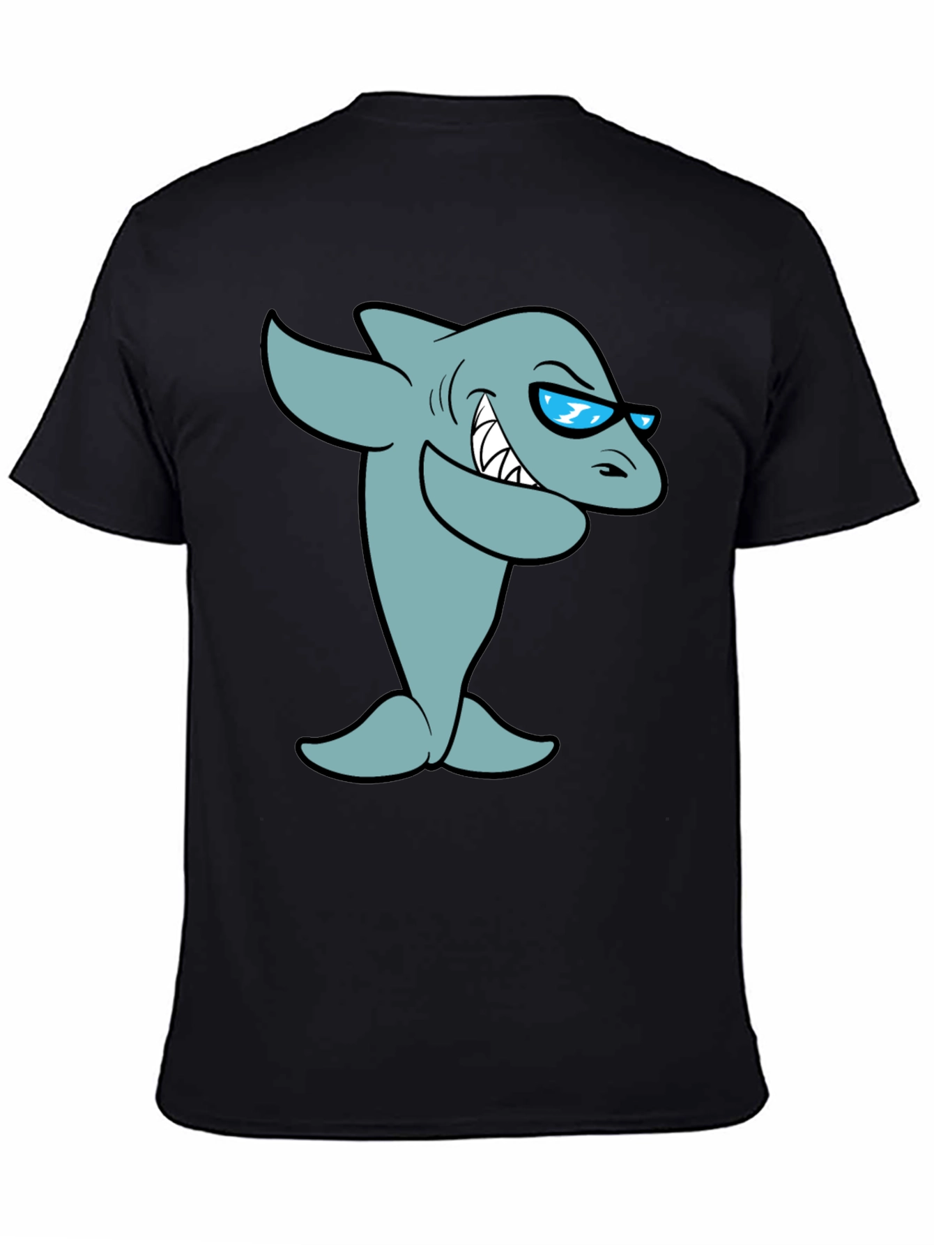 Cool Cartoon Shark Graphic T-Shirt