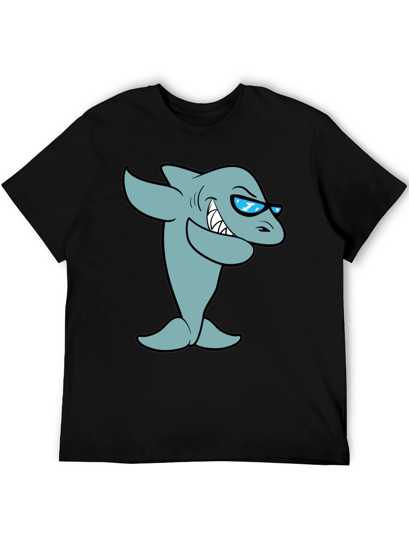 Cool Cartoon Shark Graphic T-Shirt