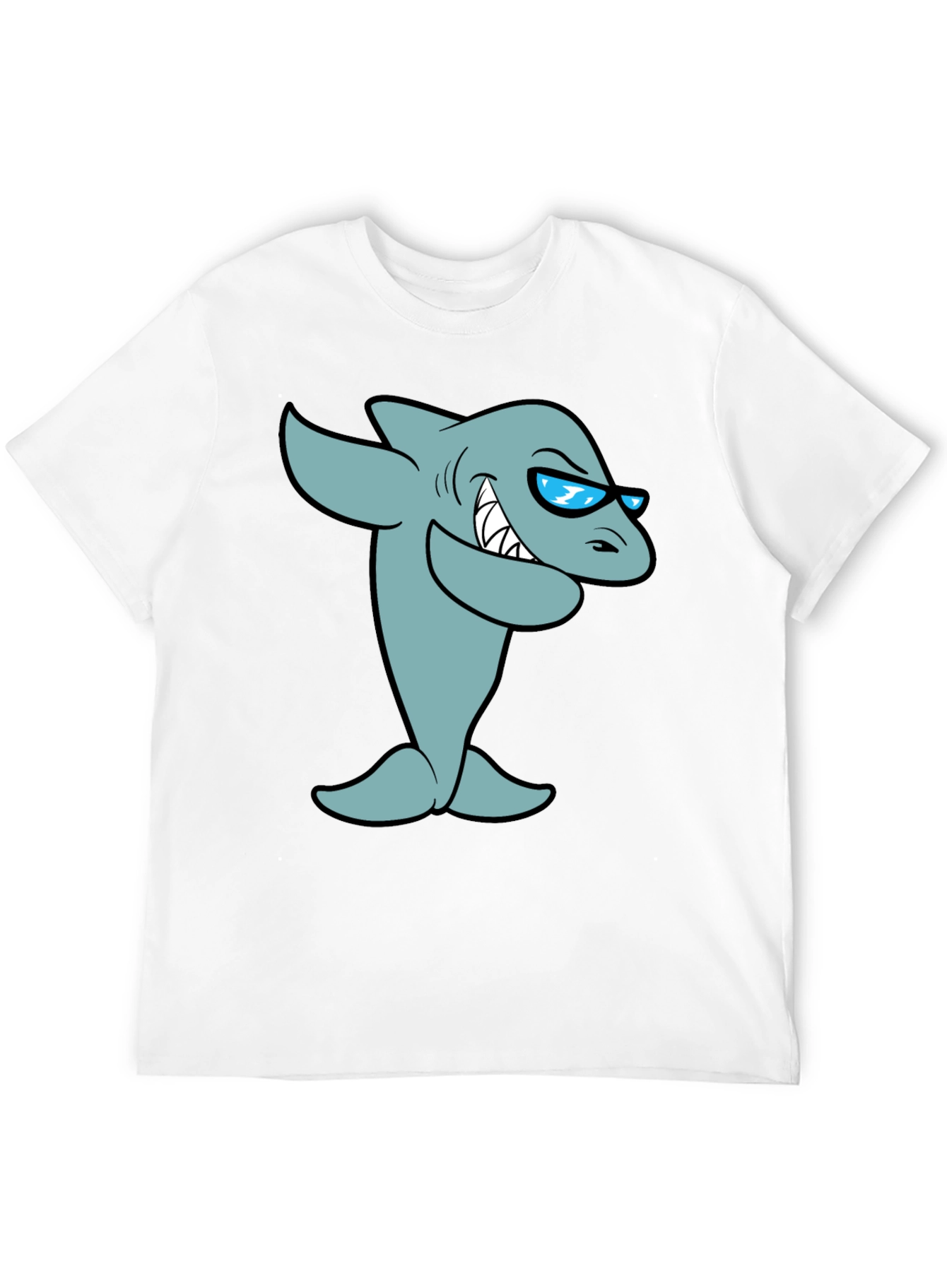 Cool Cartoon Shark Graphic T-Shirt
