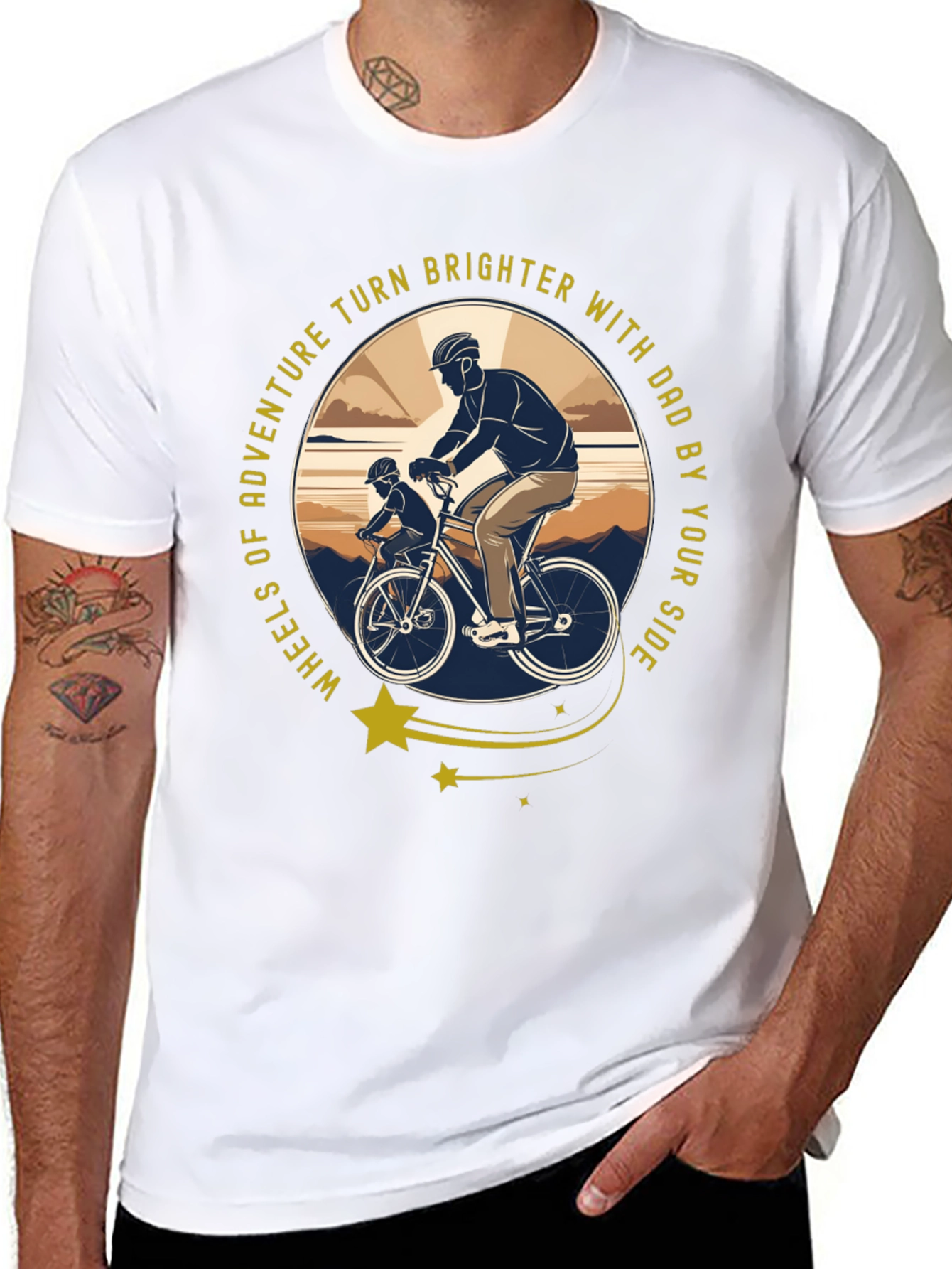Dad & Son Biking Adventure T-Shirt