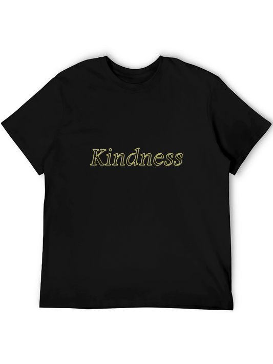 Kindness T-Shirt - Black Cotton Crew Neck