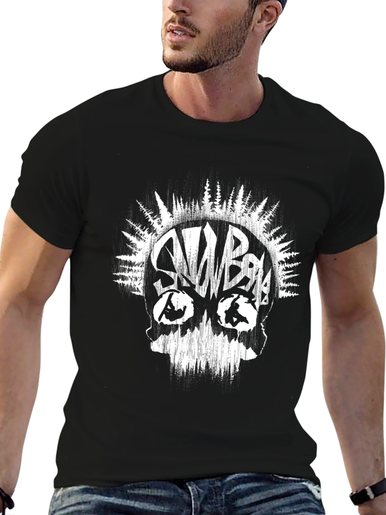 Snowboard Skull Graphic T-Shirt