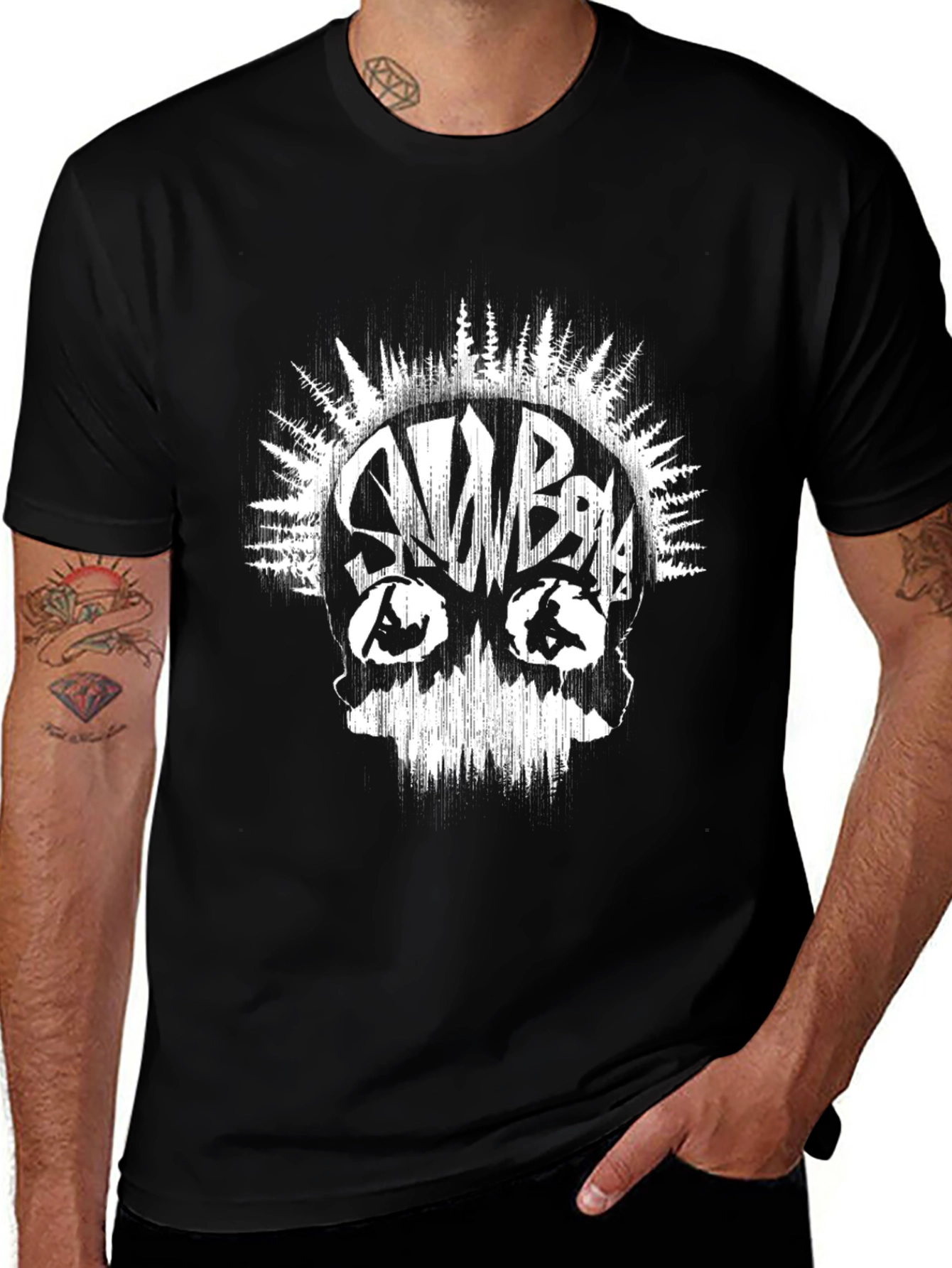 Snowboard Skull Graphic T-Shirt