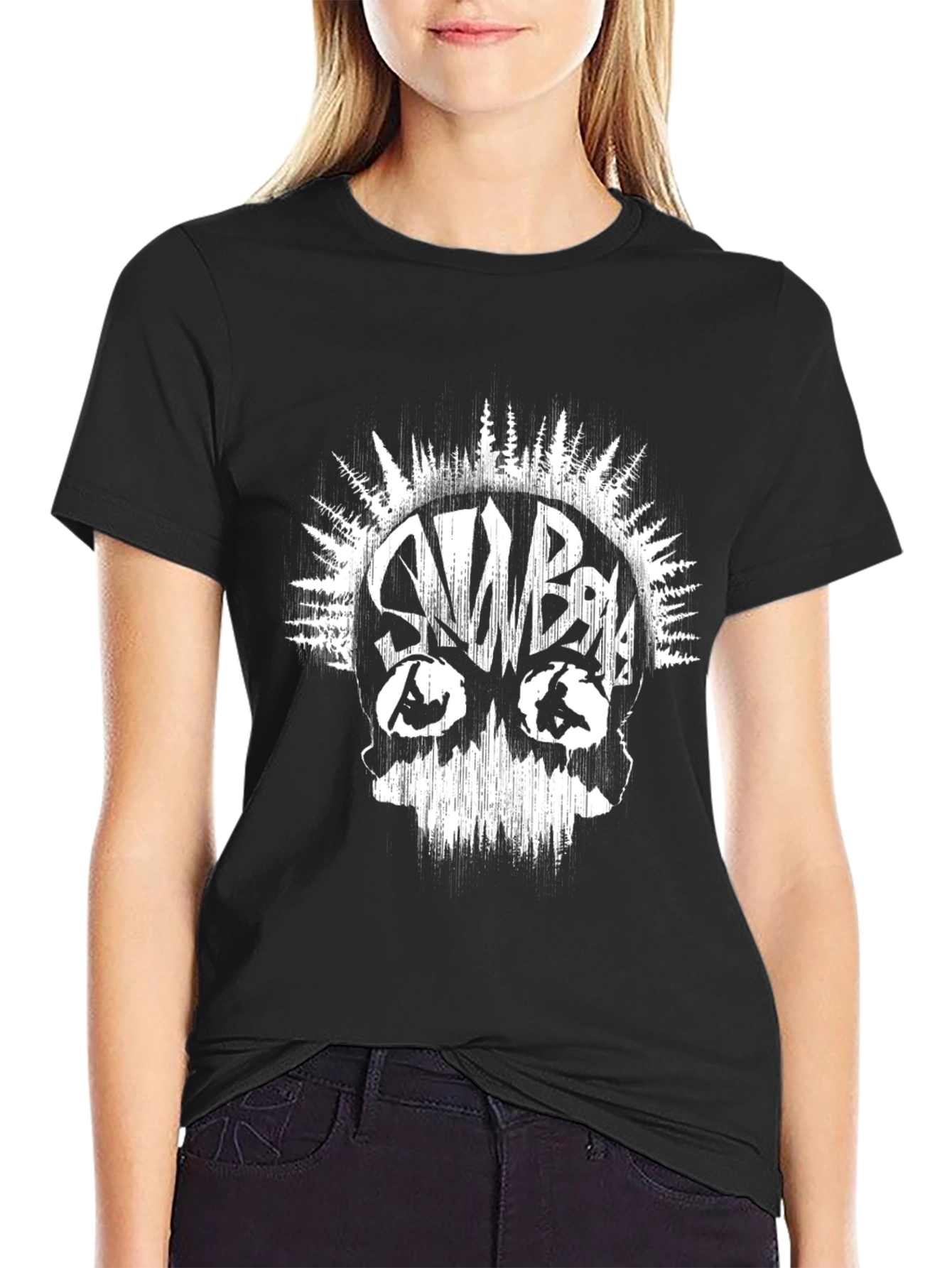 Snowboard Skull Graphic T-Shirt