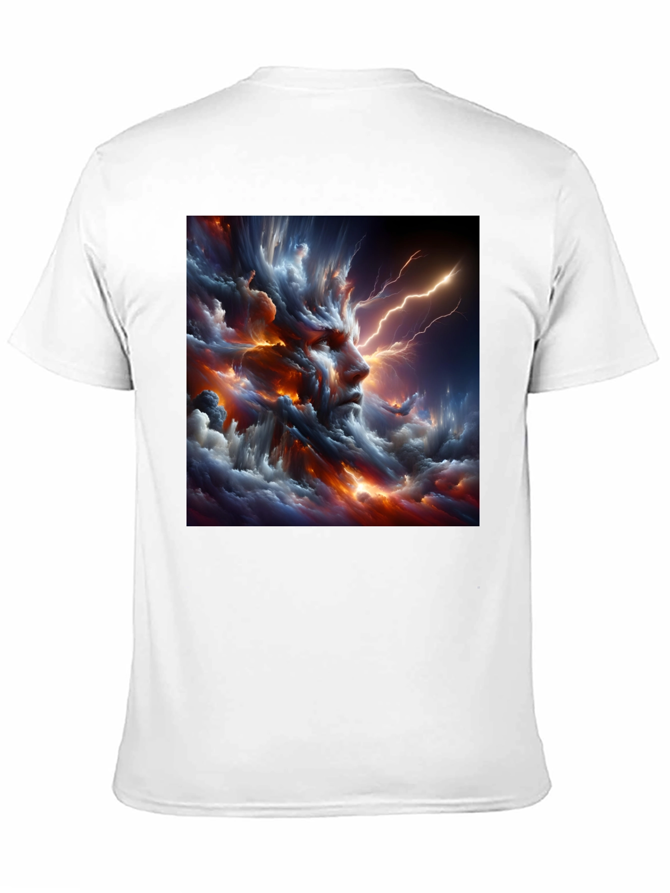 Storm God Graphic Print Black T-Shirt