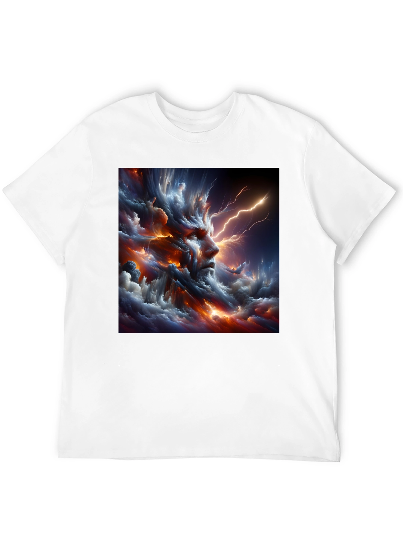 Storm God Graphic Print Black T-Shirt
