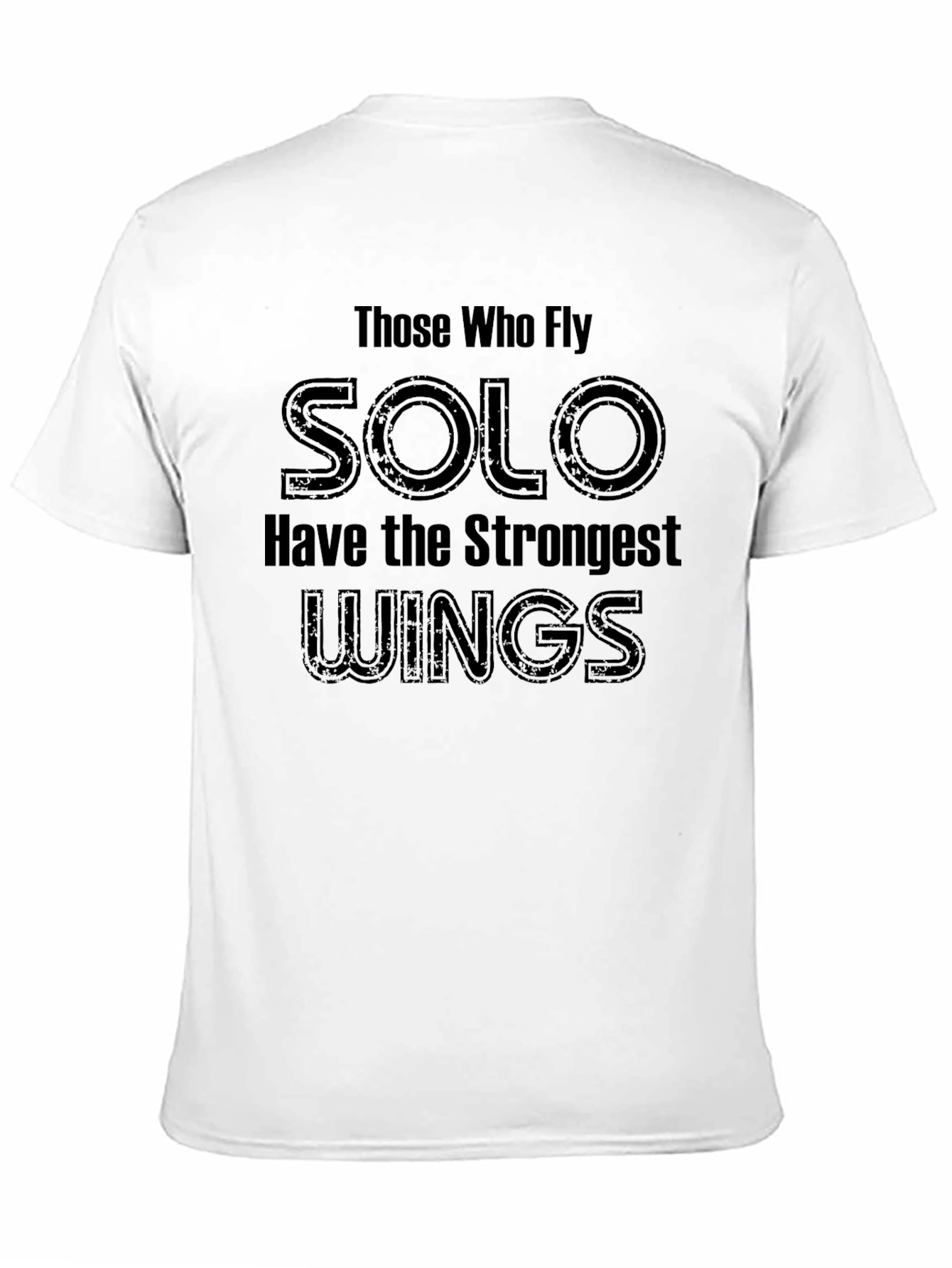 Solo Wings Black T-Shirt - Motivational Graphic Tee
