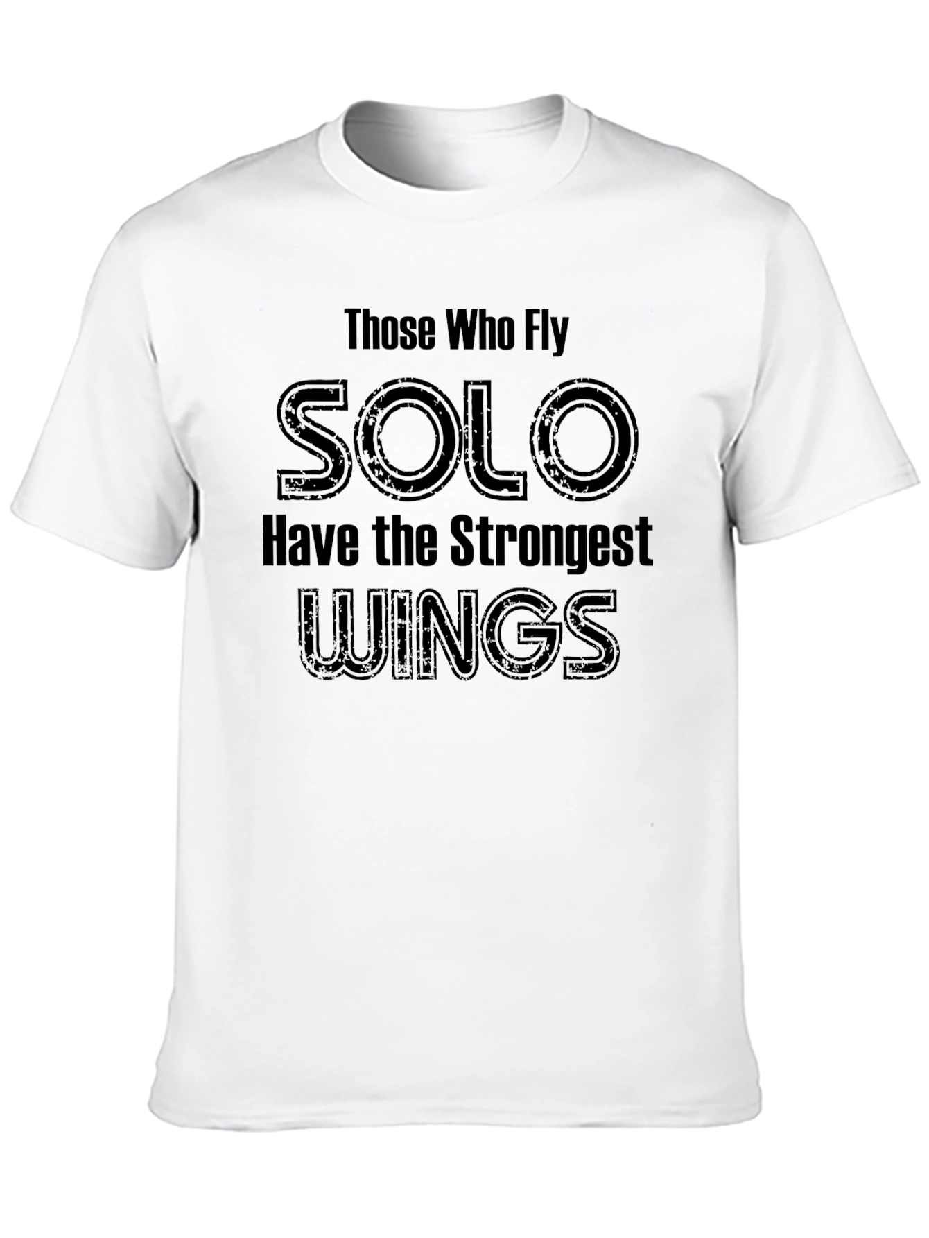 Solo Wings Black T-Shirt - Motivational Graphic Tee