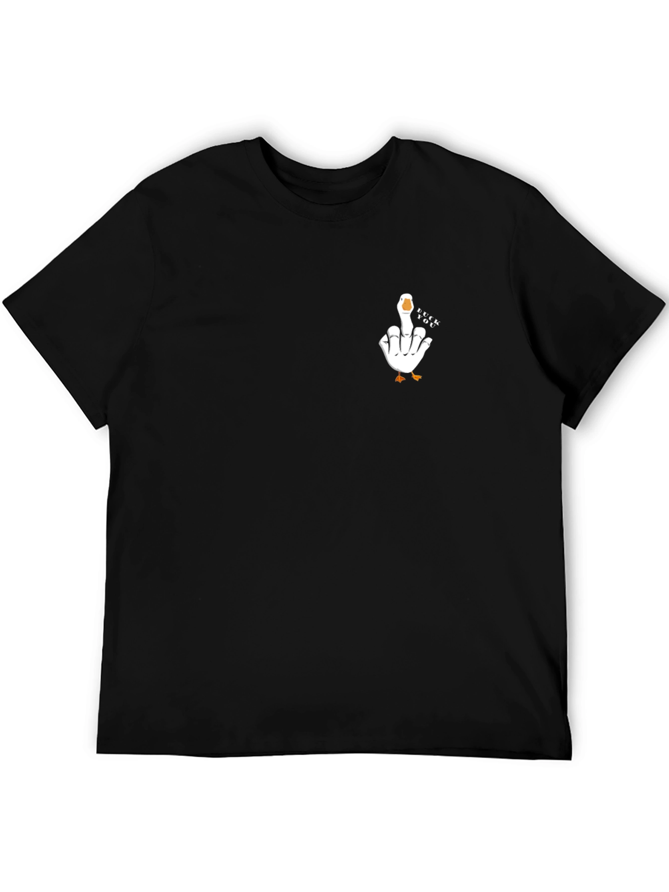 Goose Giving the Middle Finger Tee - Black