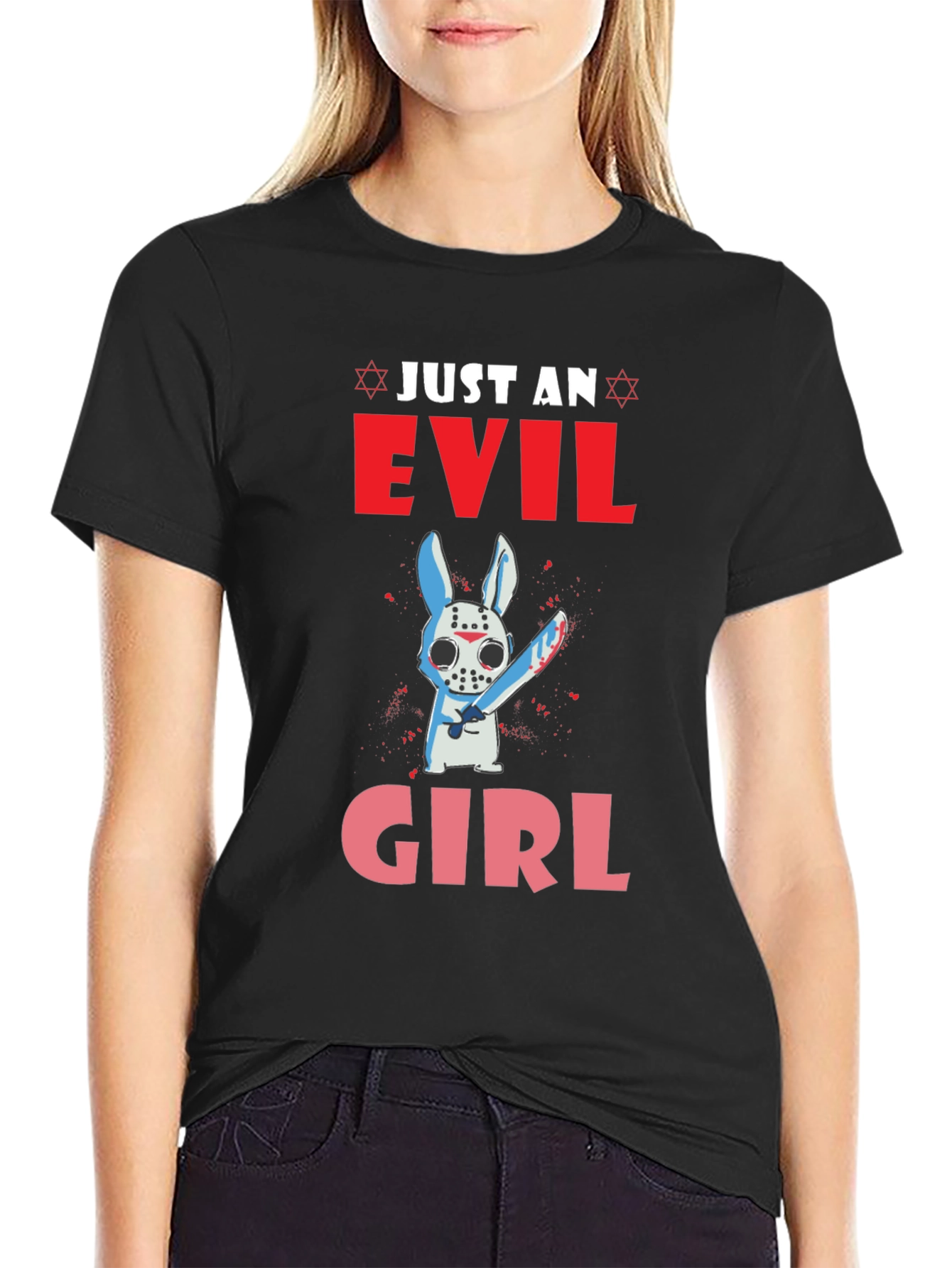 Evil Girl T-Shirt: Bunny Horror Tee