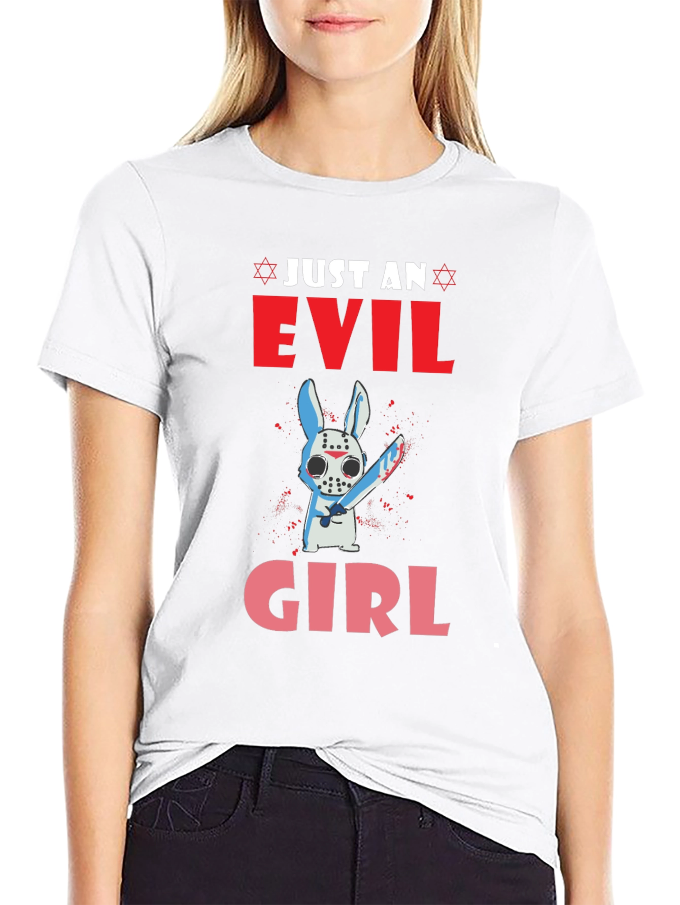 Evil Girl T-Shirt: Bunny Horror Tee
