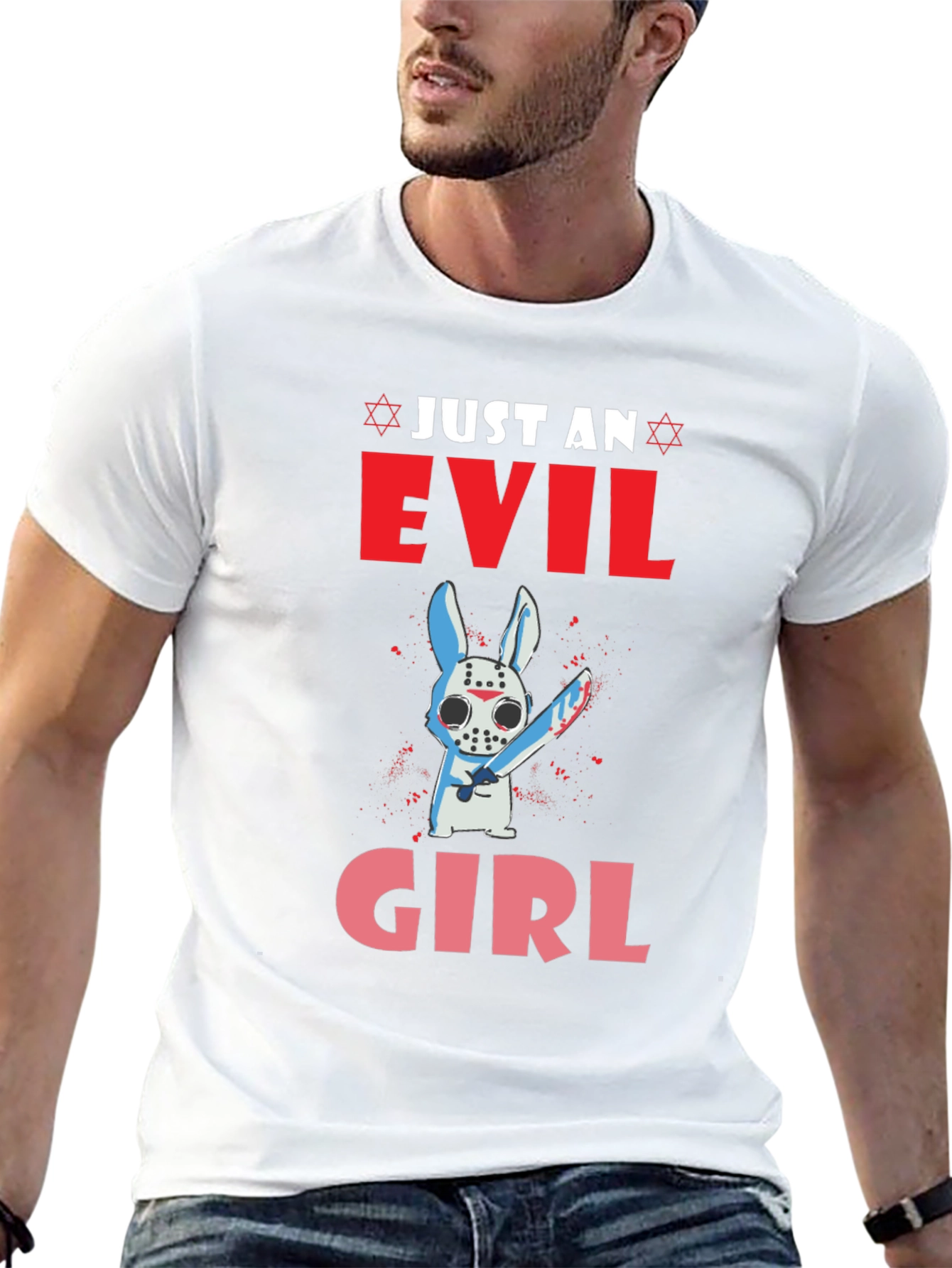 Evil Girl T-Shirt: Bunny Horror Tee