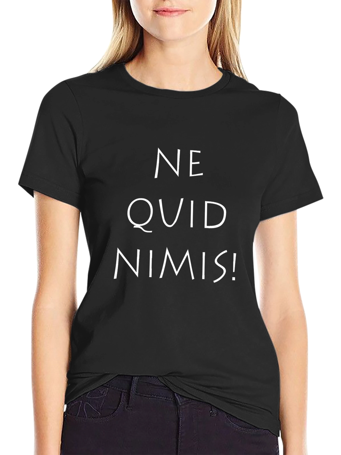 Ne Quid Nimis Black Graphic Tee