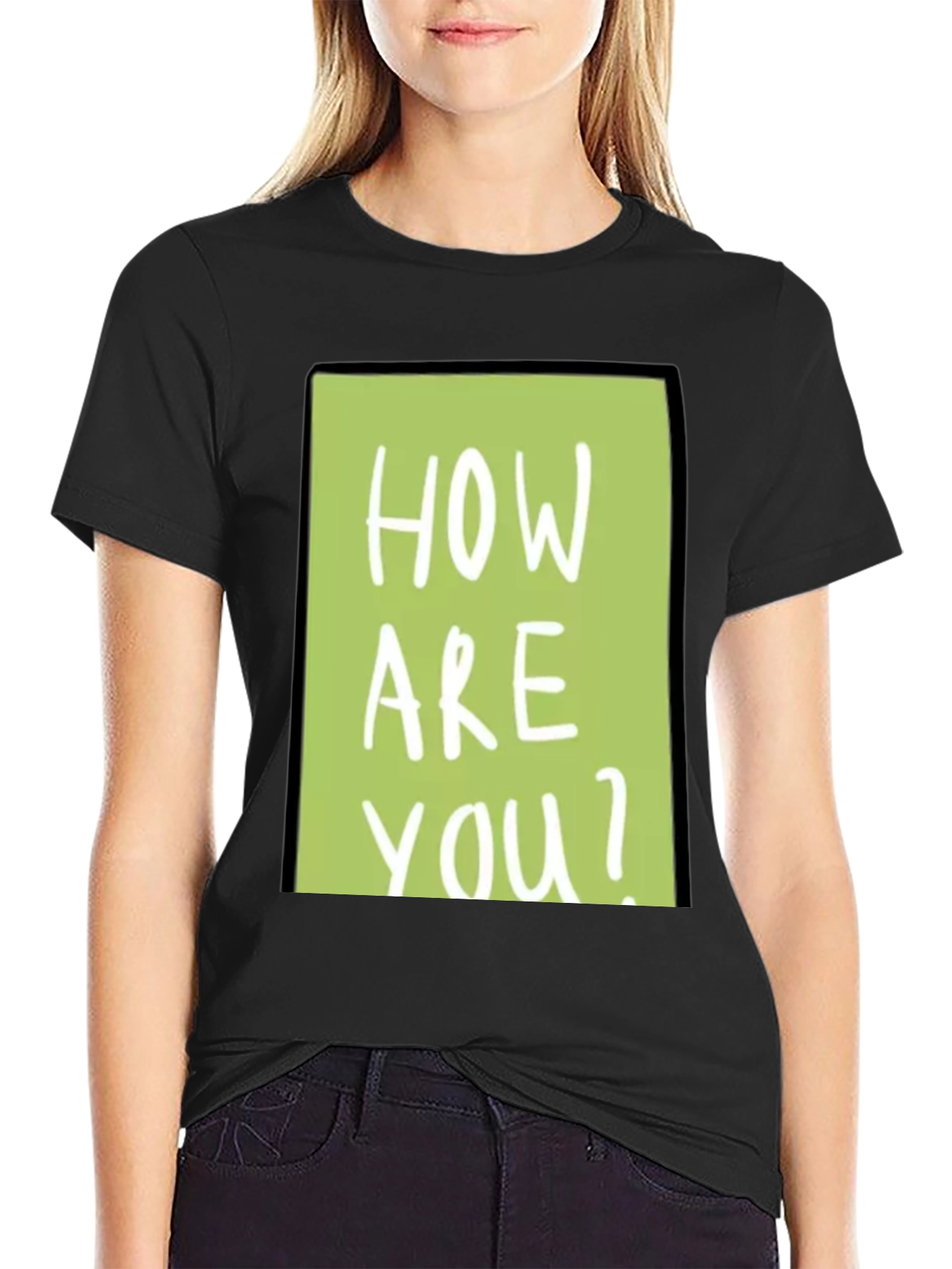 How Are You? Graphic Tee - Trendy Black T-Shirt