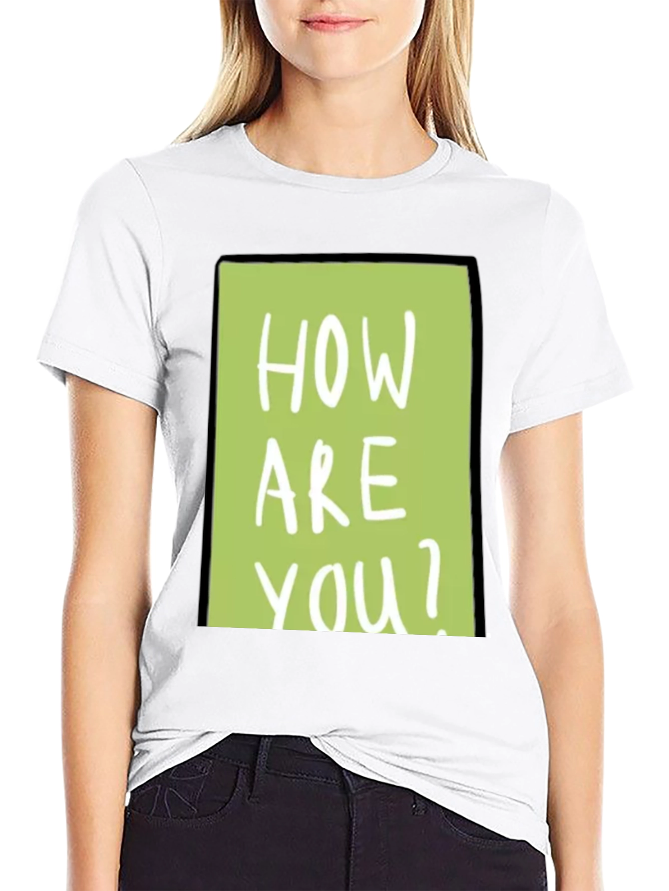 How Are You? Graphic Tee - Trendy Black T-Shirt