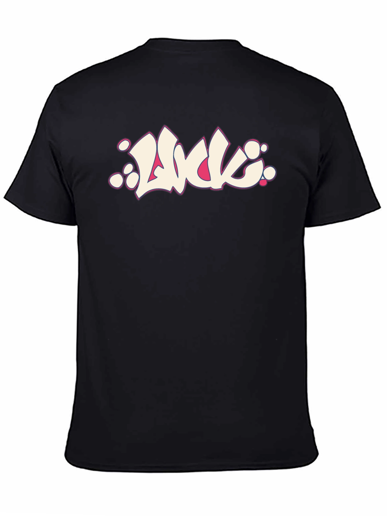 Black Graphic Tee - Luck Graffiti Style