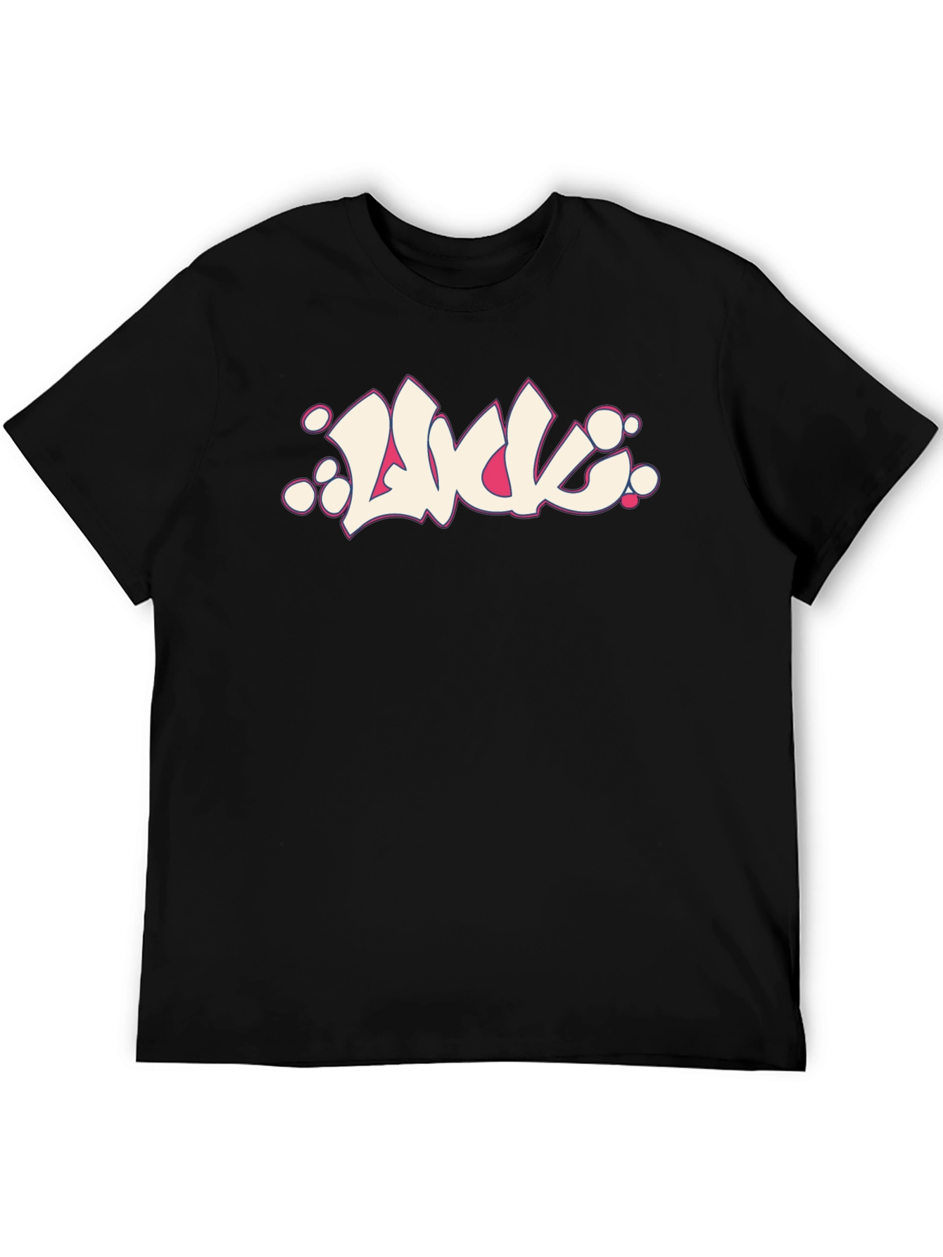 Black Graphic Tee - Luck Graffiti Style