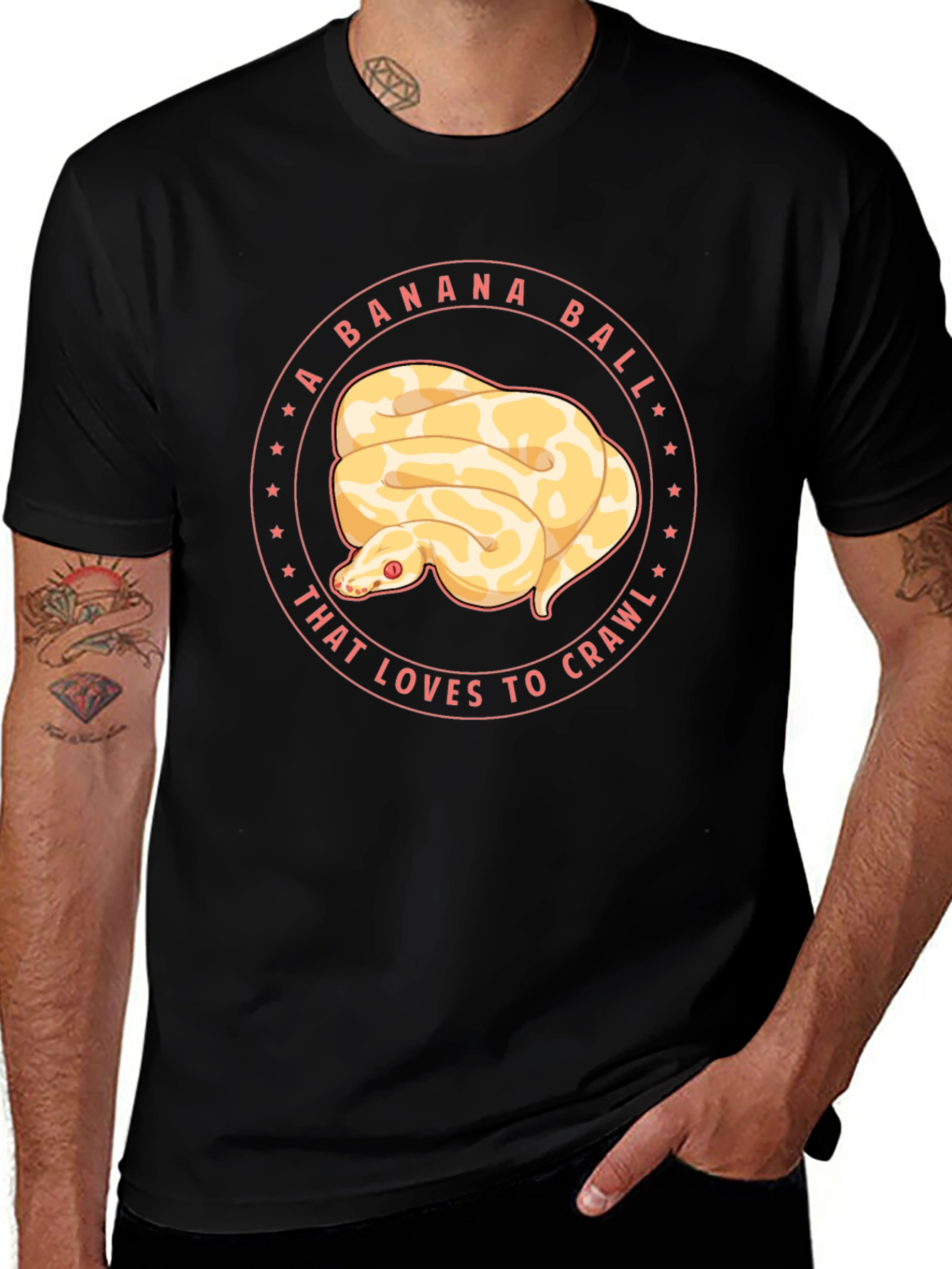 Banana Ball Python Graphic Tee