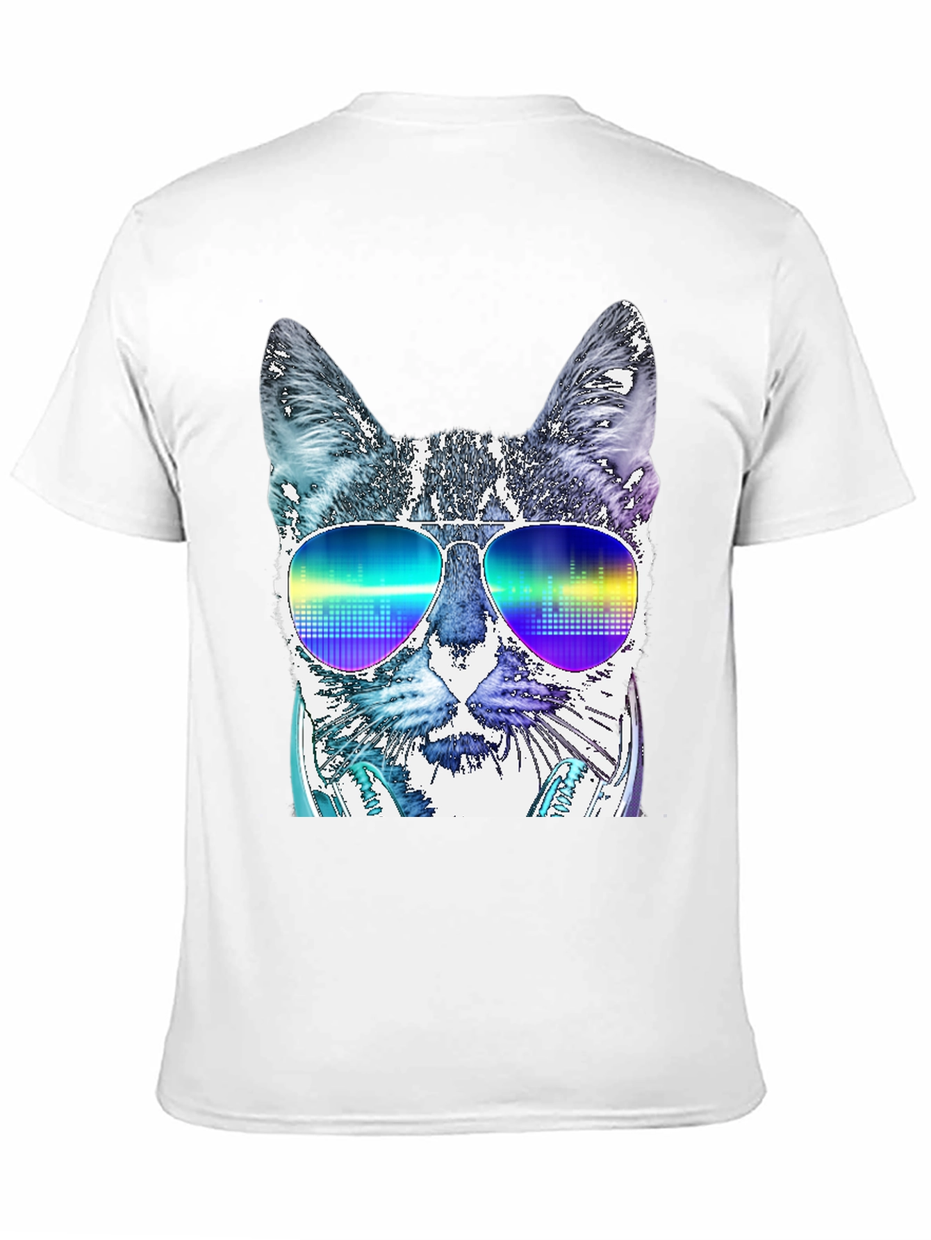 Cool Cat DJ T-Shirt - Mens Black Graphic Tee