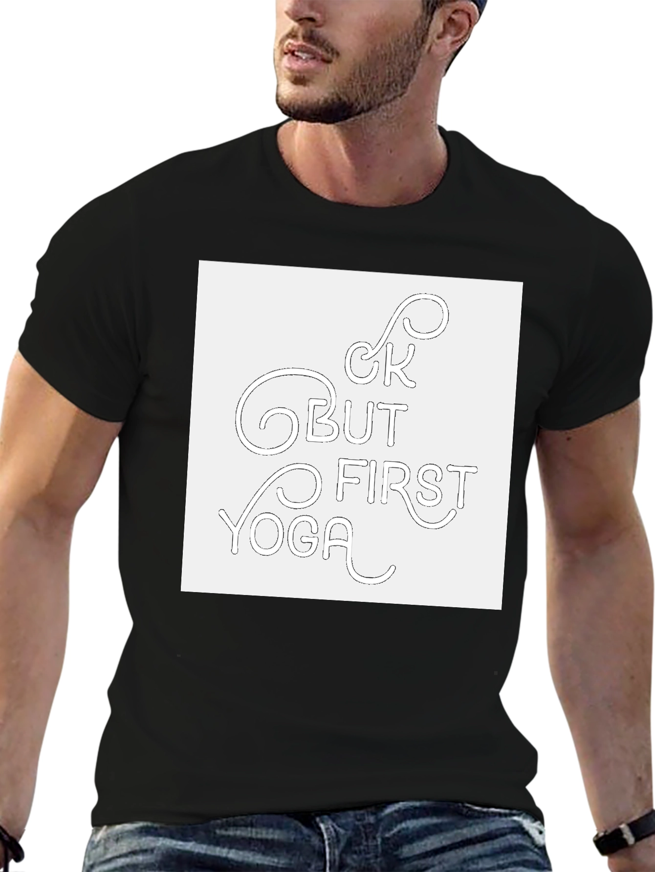 Yoga First Mens Graphic Tee - Black
