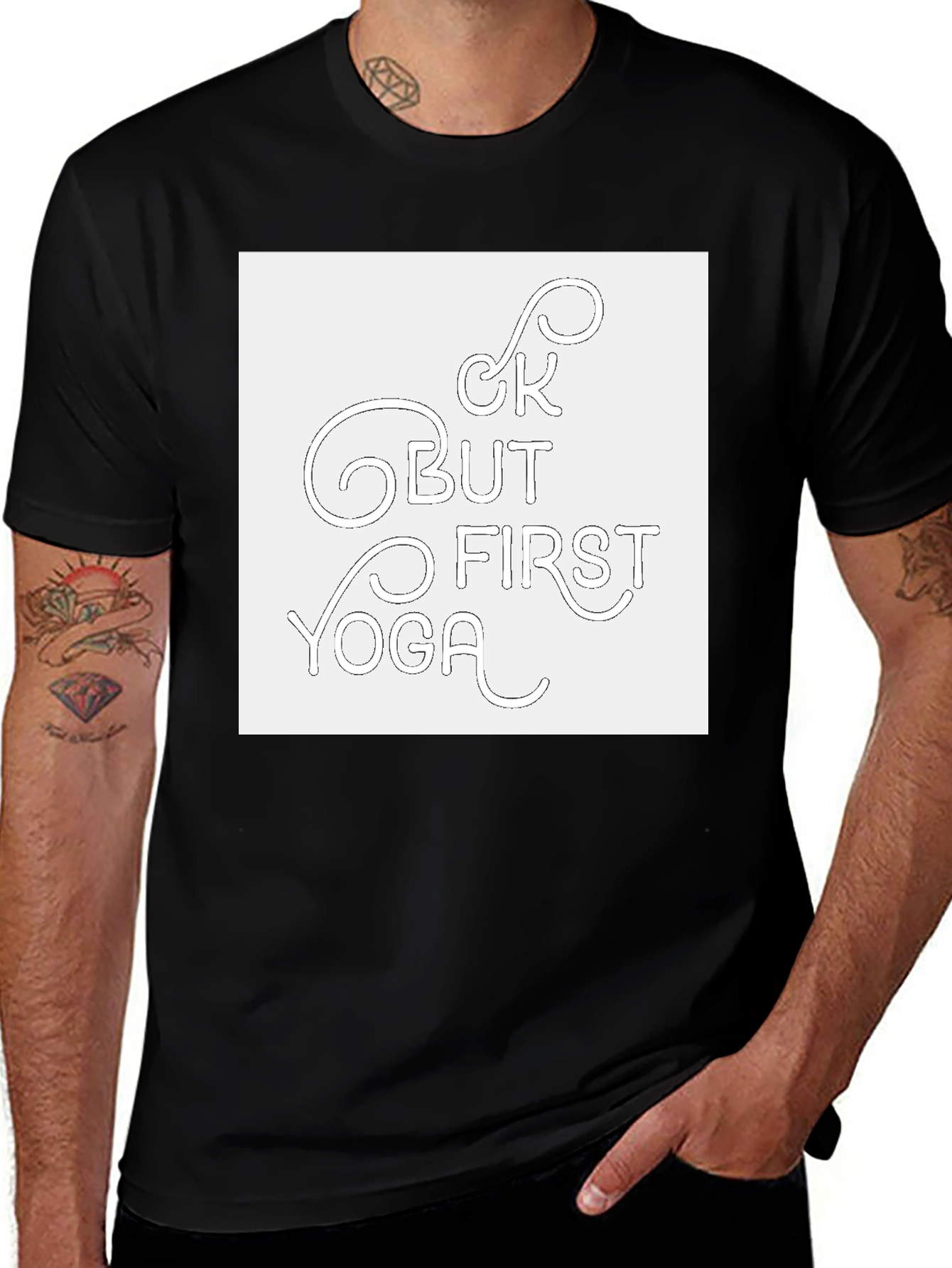 Yoga First Mens Graphic Tee - Black