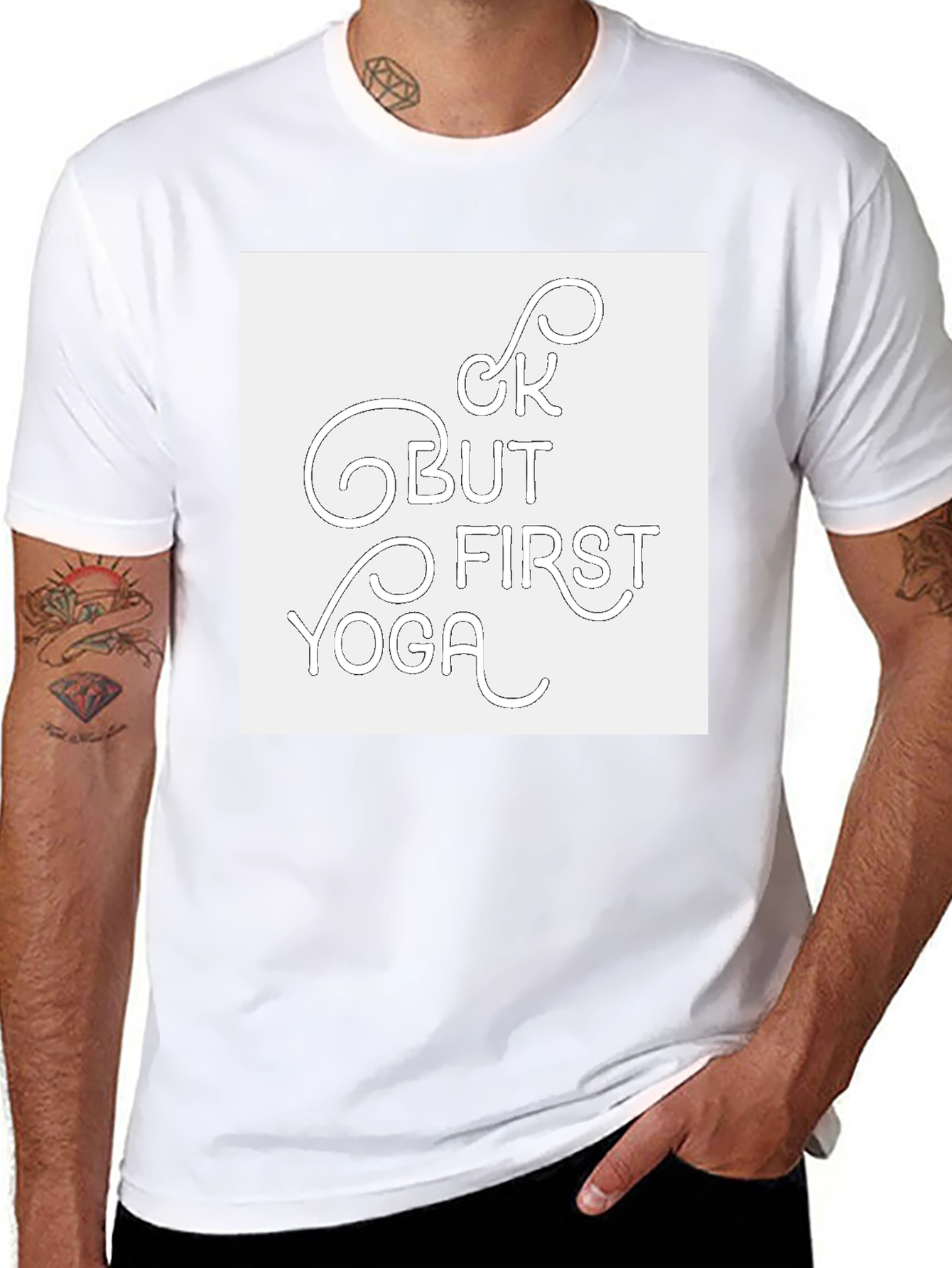 Yoga First Mens Graphic Tee - Black