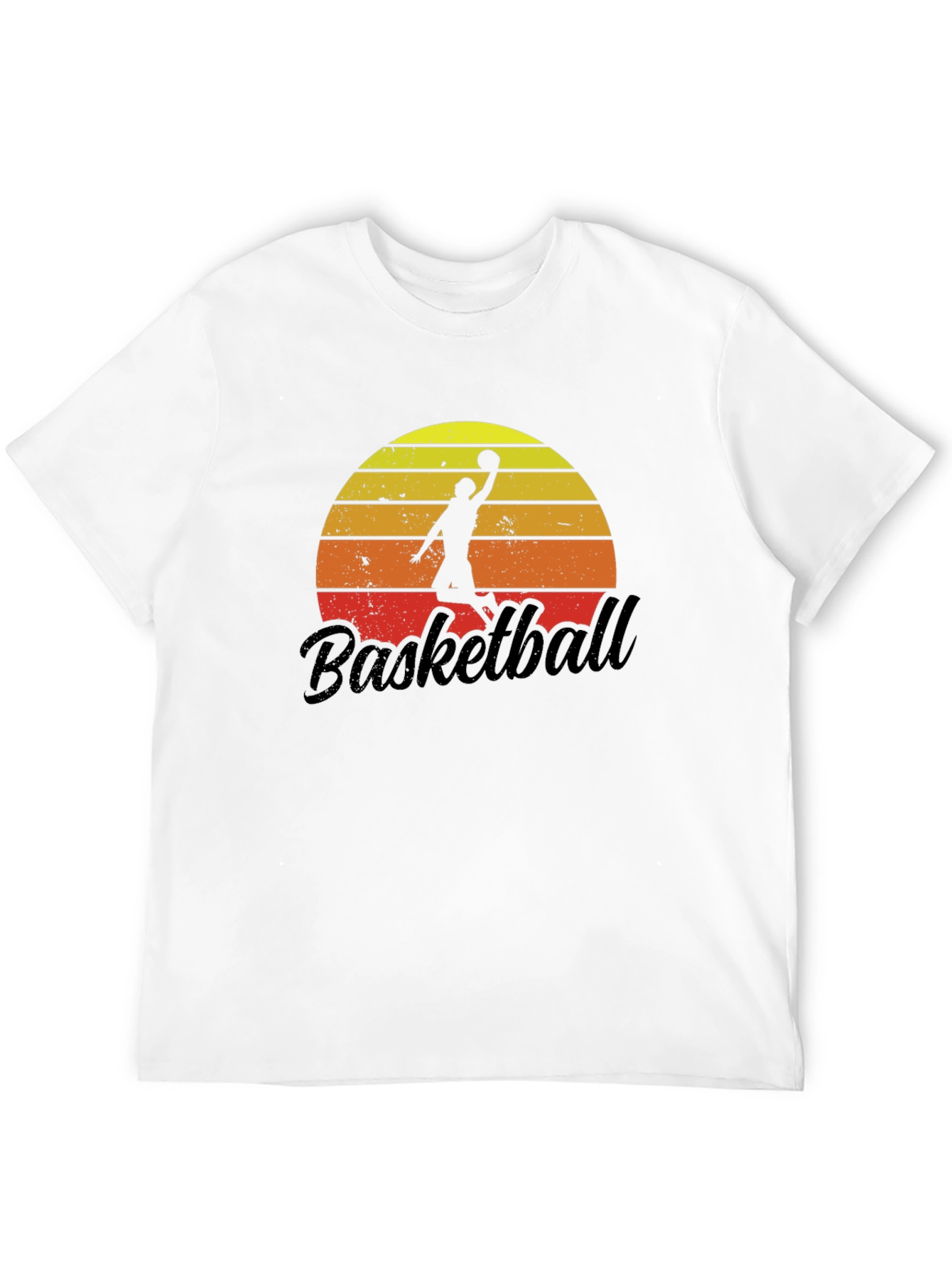 Retro Basketball Sunset Graphic T-Shirt