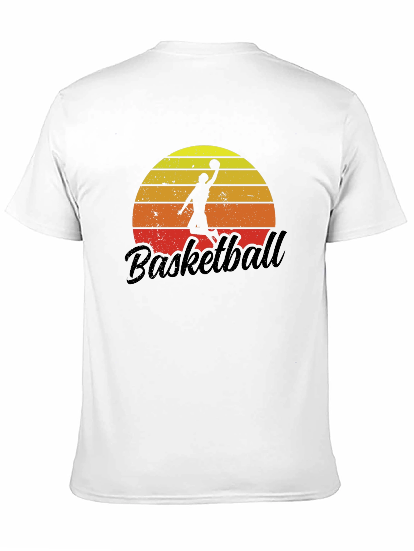 Retro Basketball Sunset Graphic T-Shirt