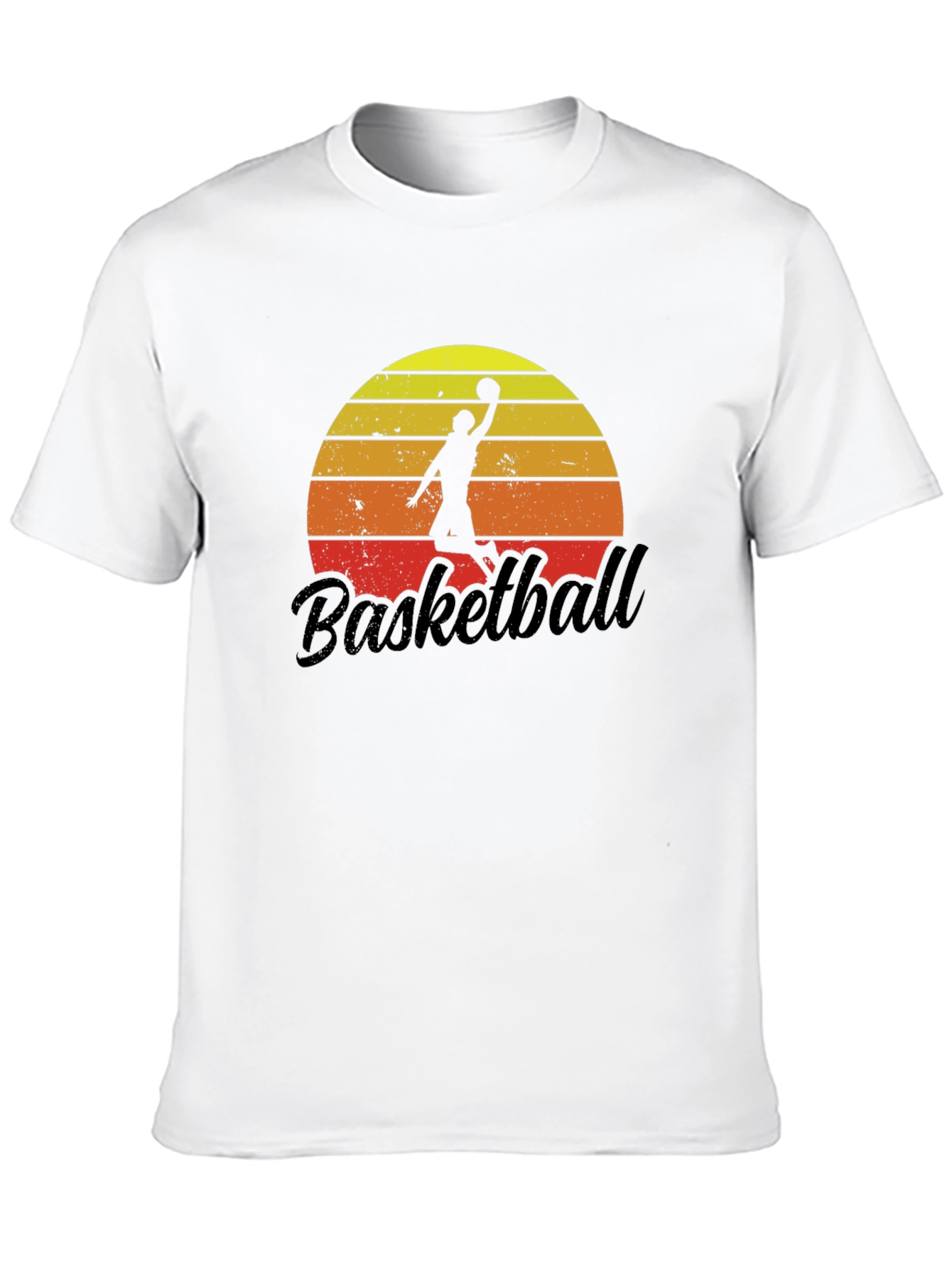 Retro Basketball Sunset Graphic T-Shirt