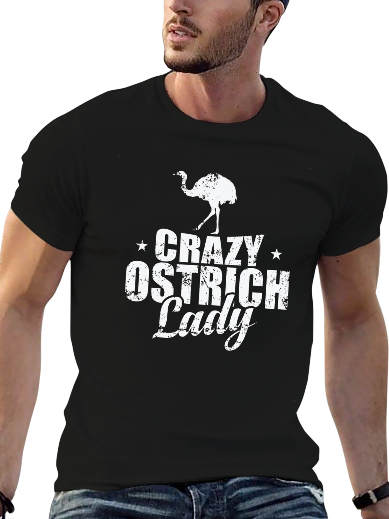 Crazy Ostrich Lady T-Shirt