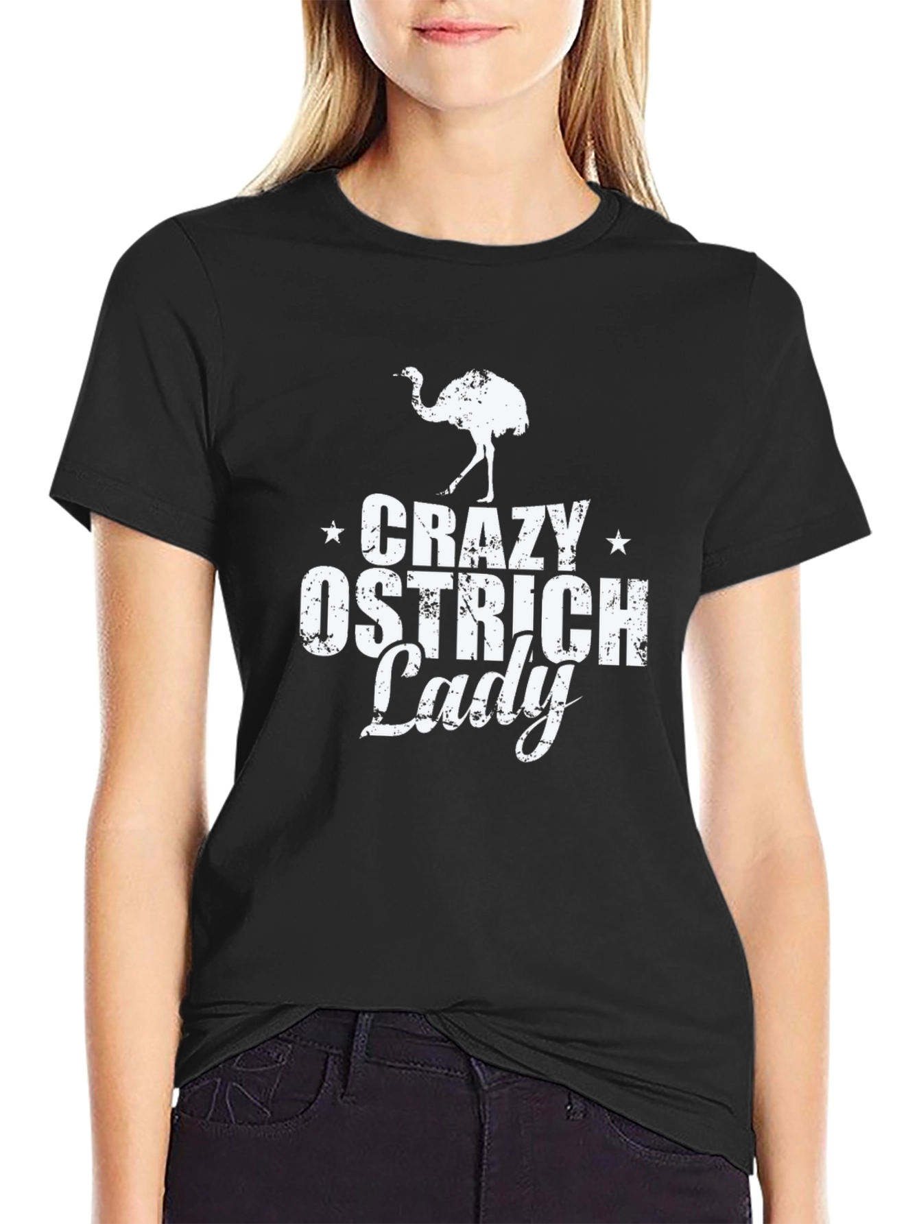 Crazy Ostrich Lady T-Shirt
