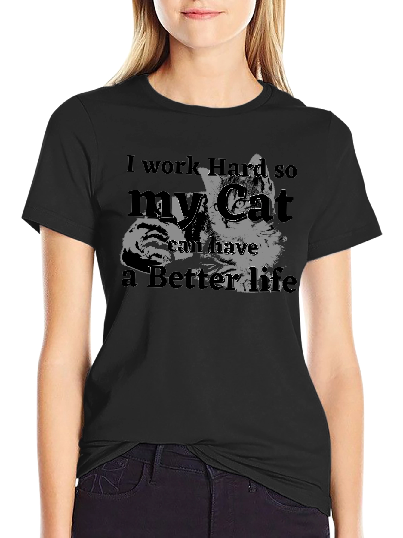 I Work Hard for My Cat T-Shirt