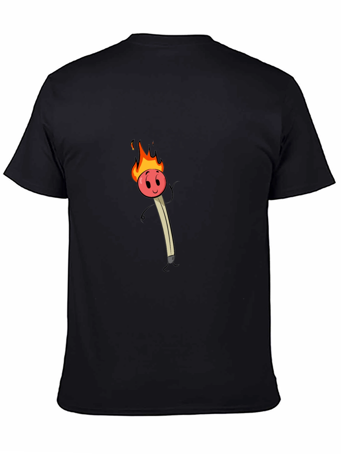 Funny Cartoon Matchstick Graphic T-Shirt
